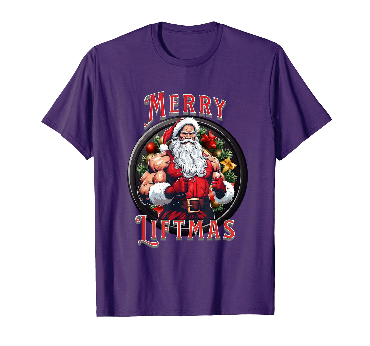 Swole Santa's Merry Liftmas, Buff Santa's T-Shirt