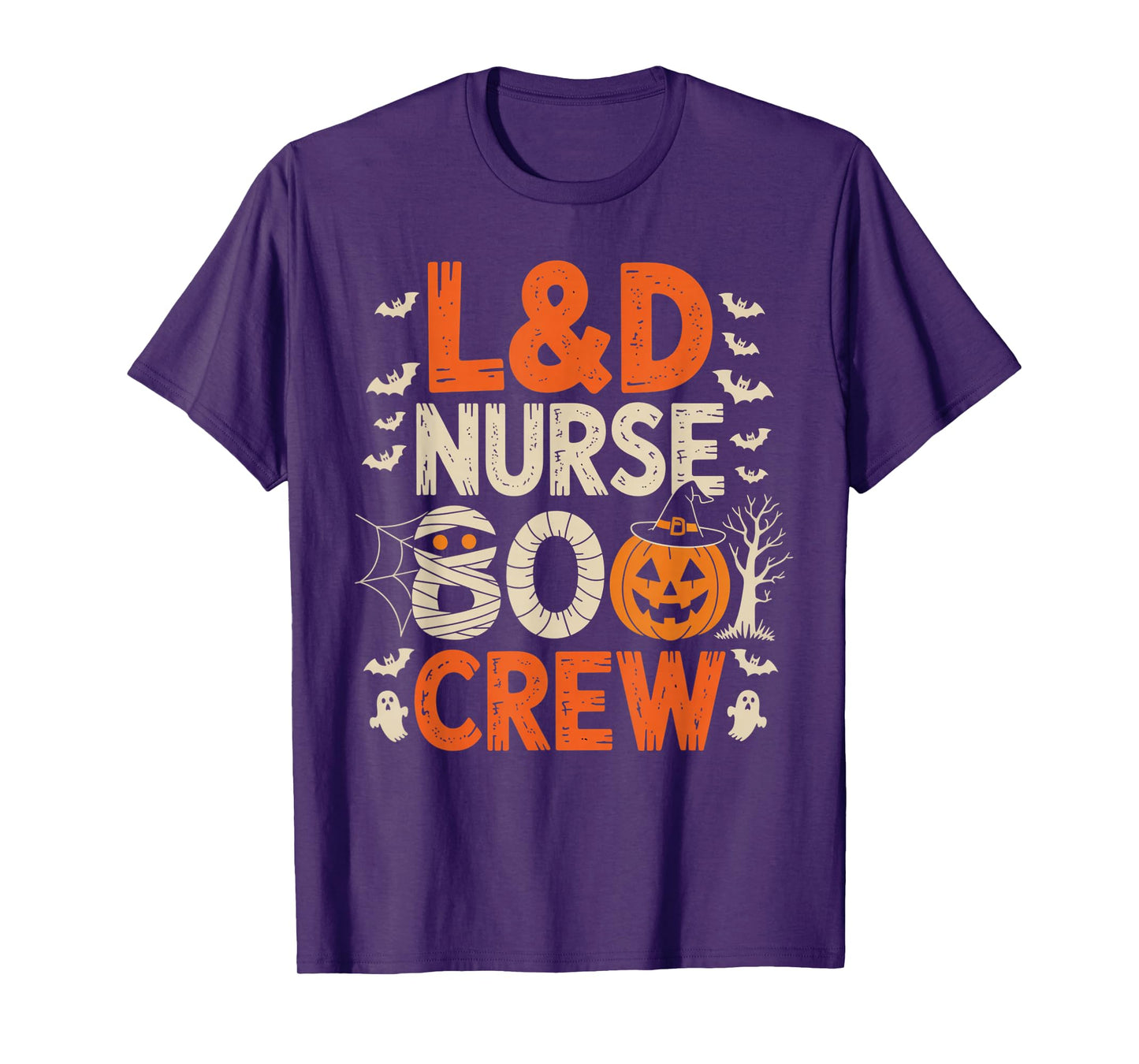 L&D Nurse Boo Crew Spooky Halloween Nurse Outfit T-Shirt