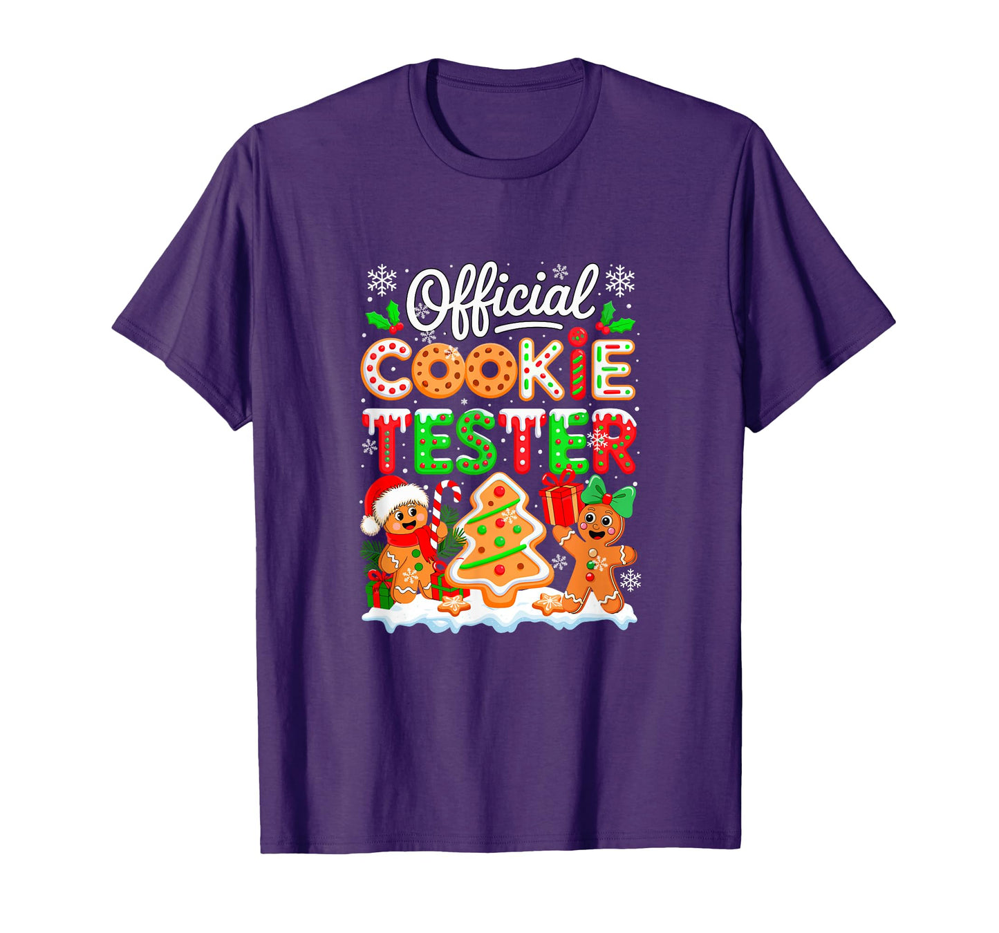 Official Cookie Tester Christmas Baker Baking Gingerbreads T-Shirt