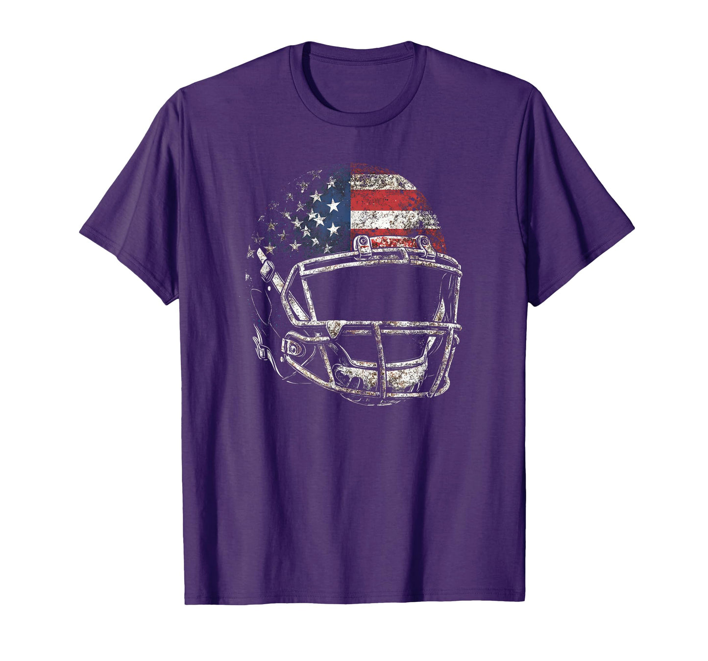 American Football Players Helmet US Flag T-Shirt