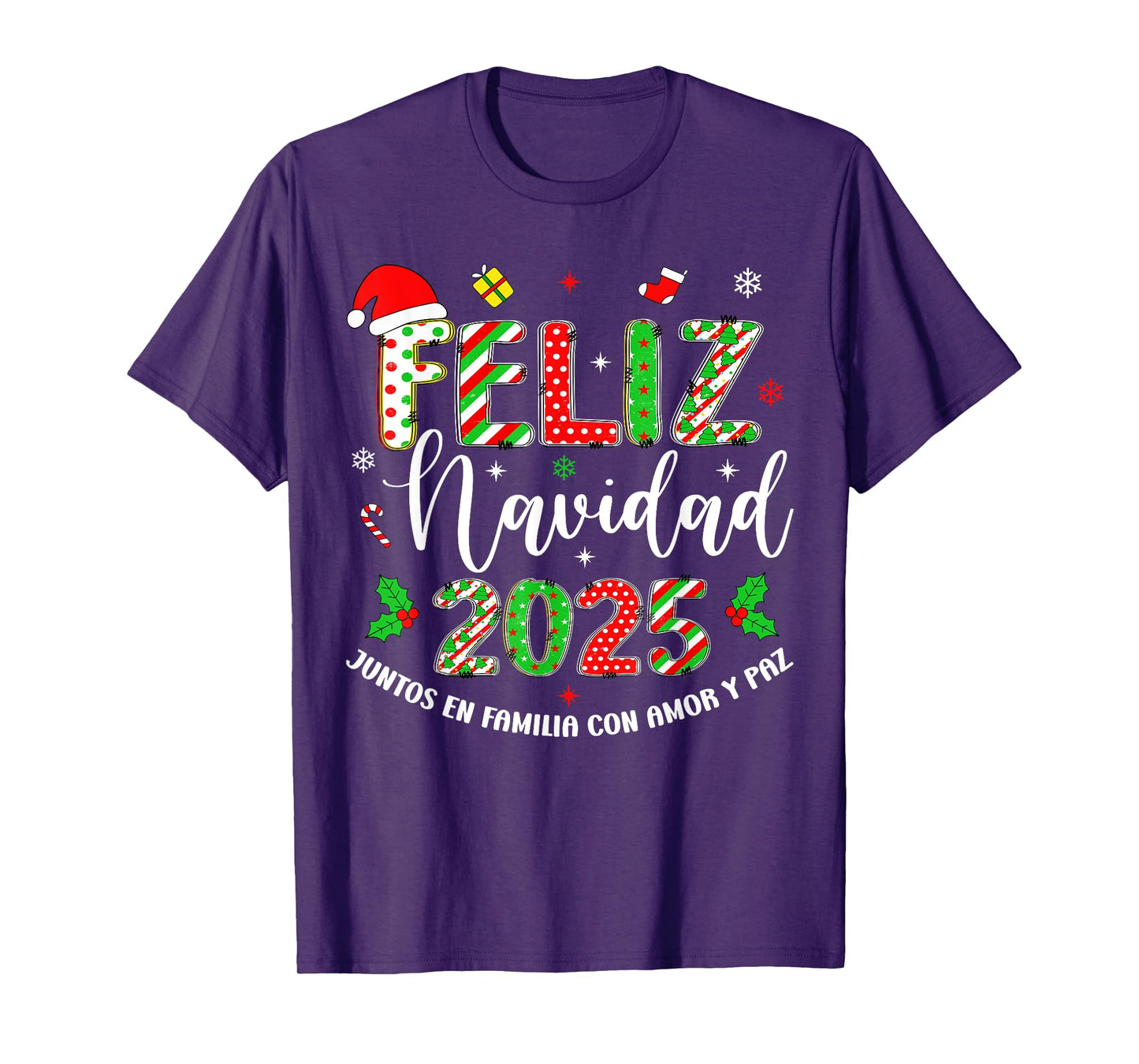 Feliz Navidad 2025 Matching Family Spanish Christmas Mexican T-Shirt