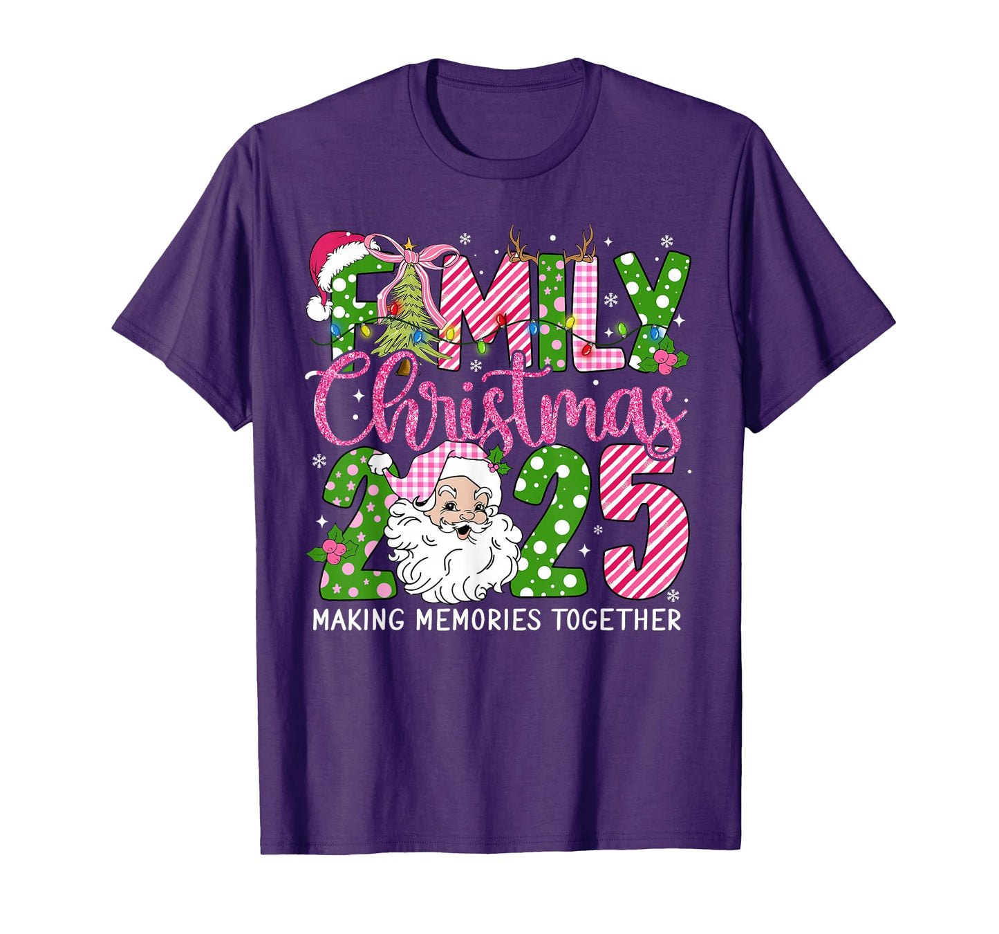 Family Christmas 2025 Making Memories Together Xmas Santa T-Shirt