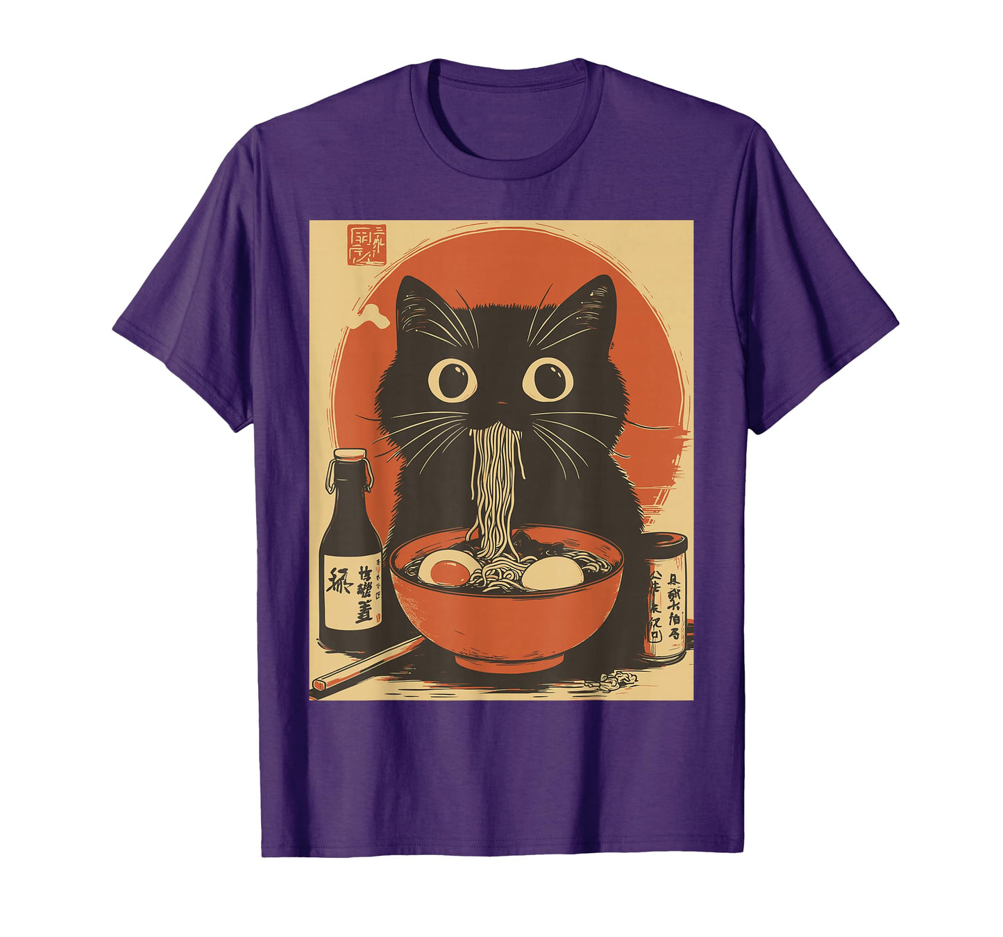 Kawaii Noodle Soup Anime Japanese Ramen Cat Girl T-Shirt