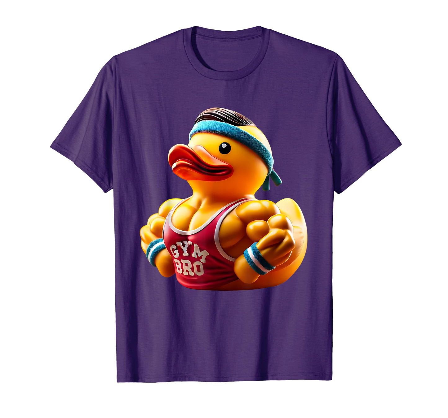 Gym Bro Rubber Duck Muscle Bodybuilder Fitness Gym T-Shirt