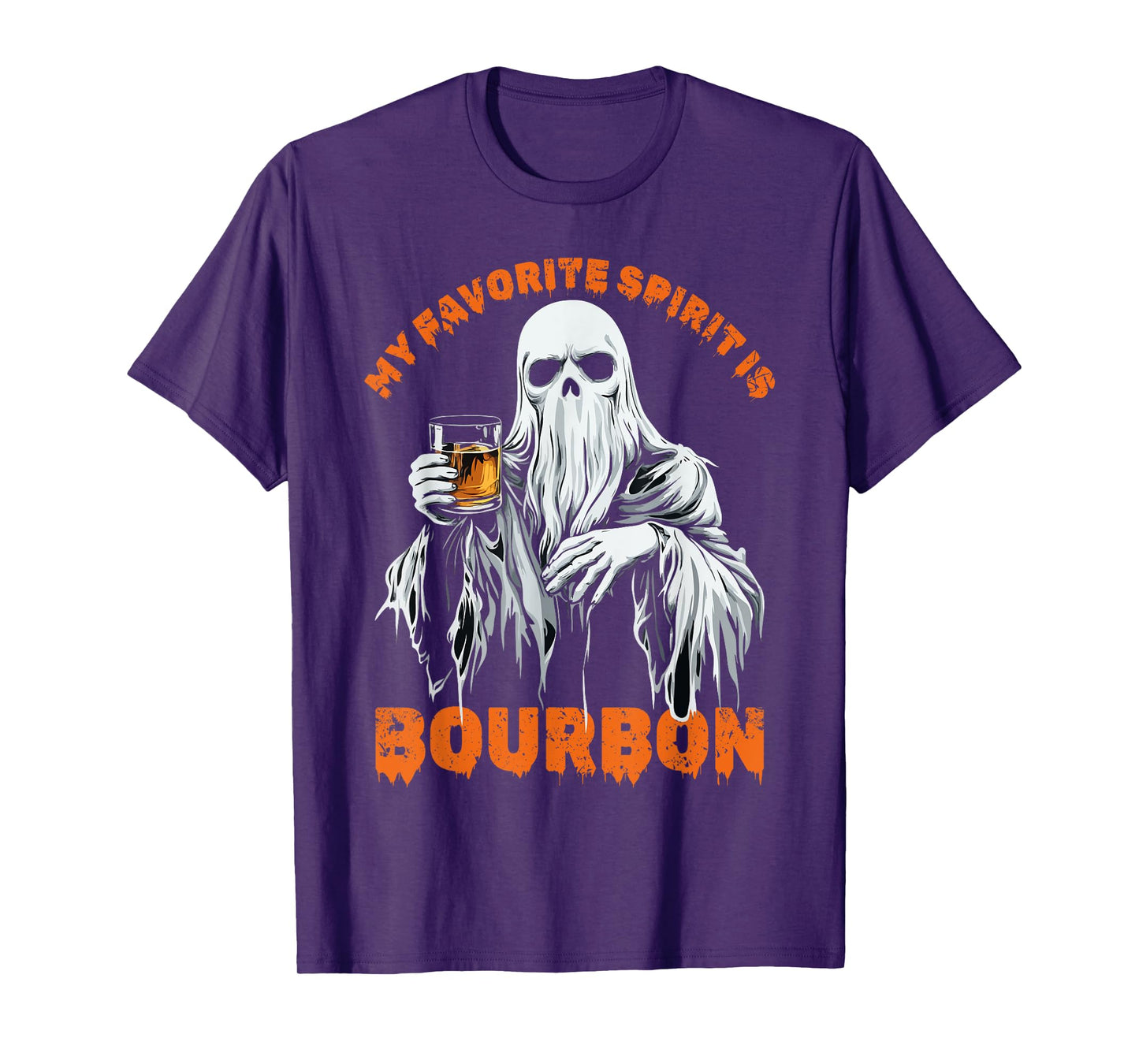 My Favorite Spirit Is Bourbon Halloween Ghost Costume T-Shirt