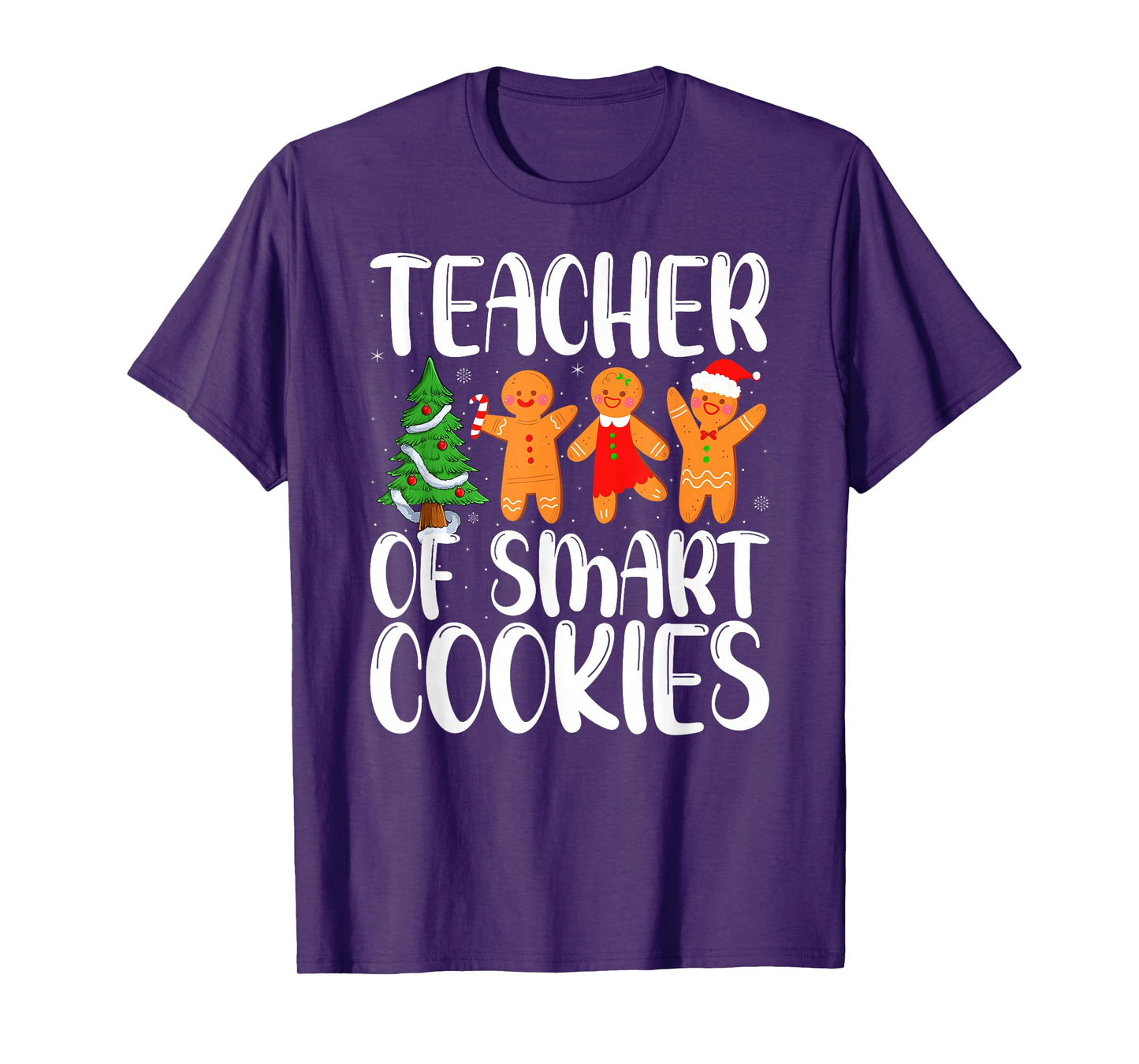 Teacher of Smart Cookies Funny Gingerbread Christmas Teacher T-Shirt