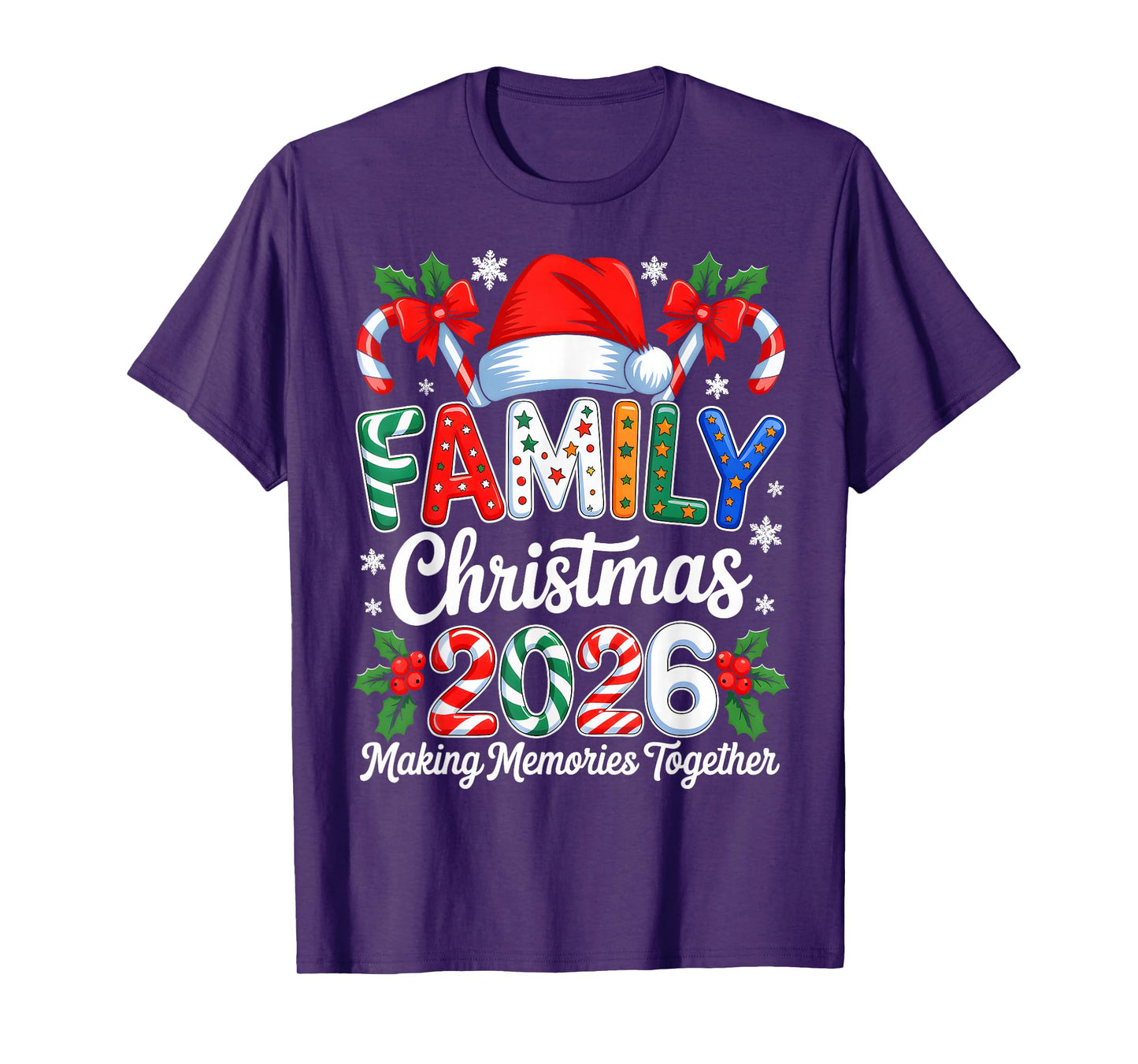 Family Christmas 2026 Matching Family Pajamas Xmas Squad T-Shirt