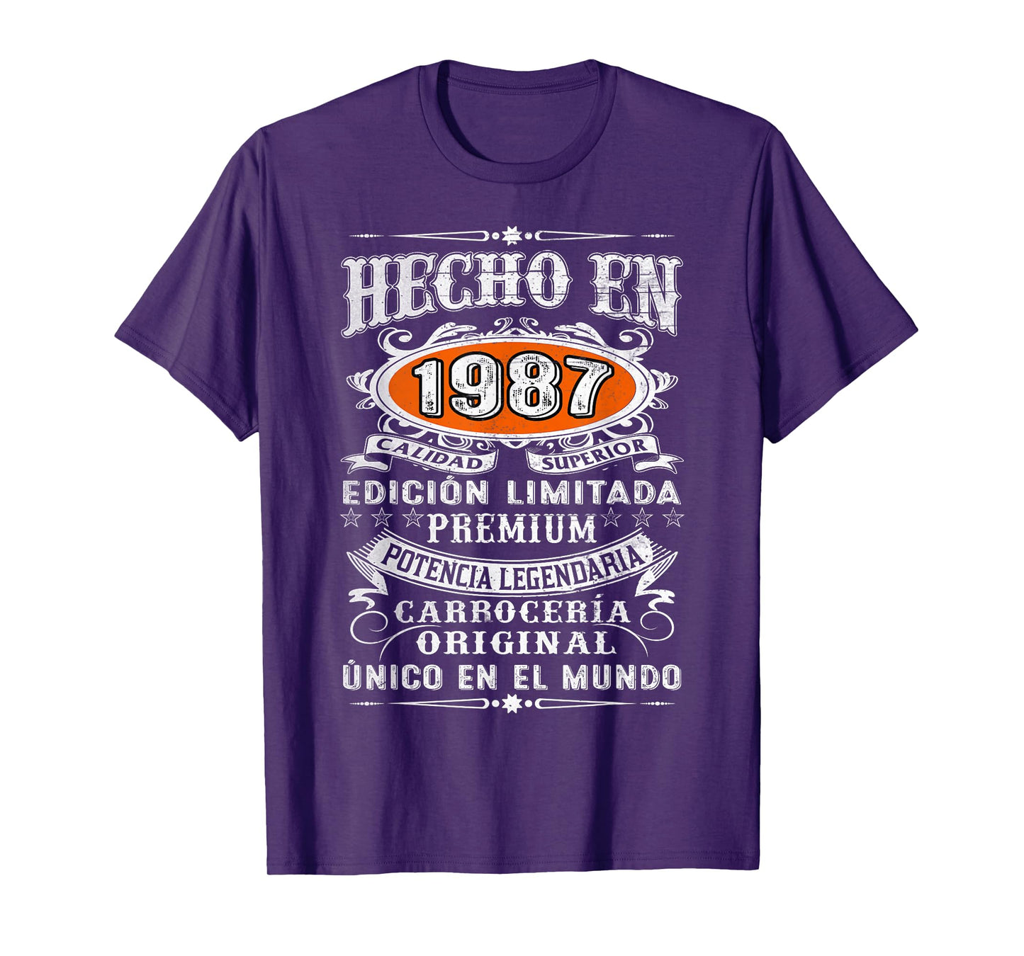 37th Birthday Spanish Made In 1987 Cumpleaños Español T-Shirt