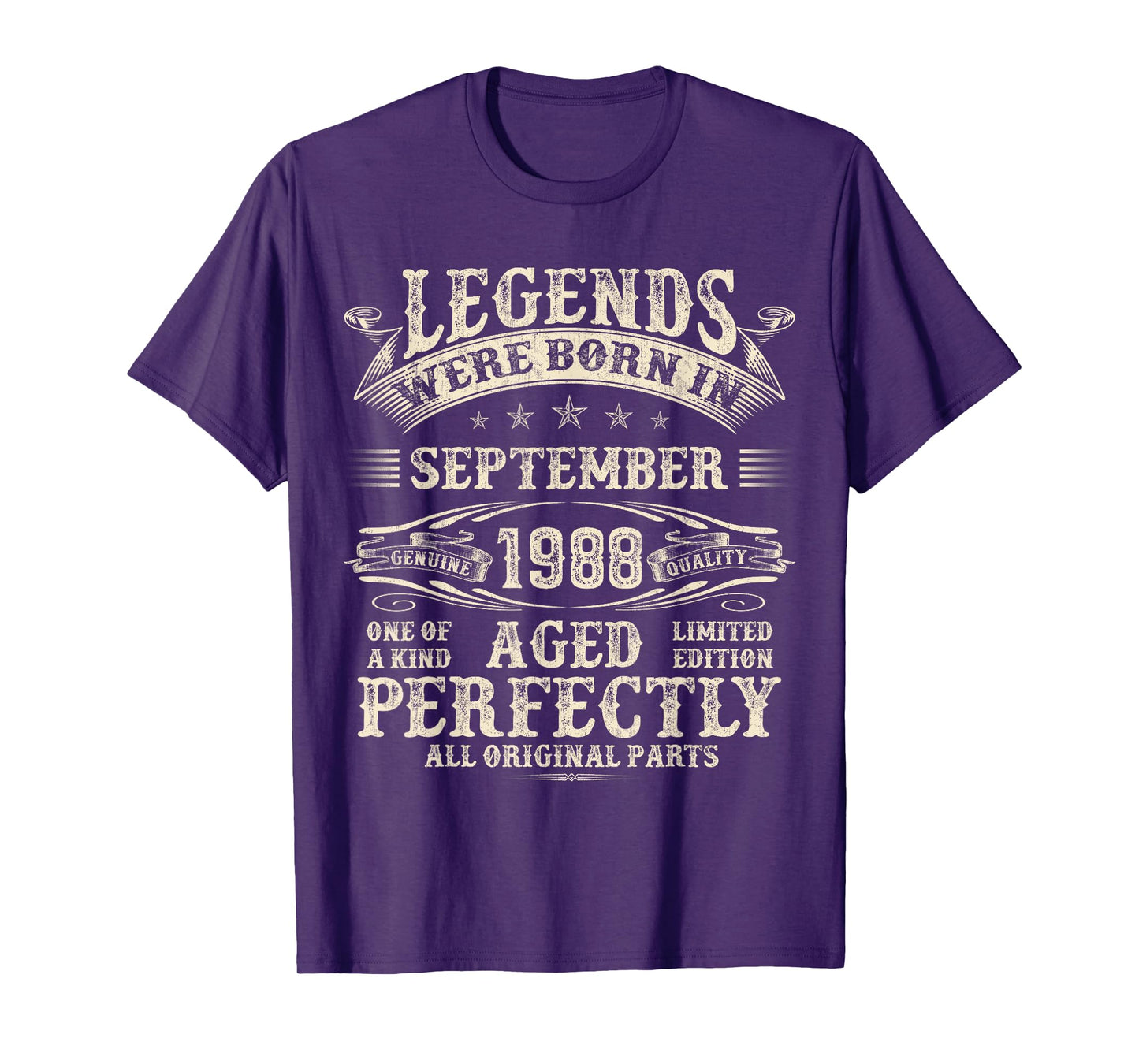 37th Birthday Gifts For Men 37 Year Old Bday September 1988 T-Shirt