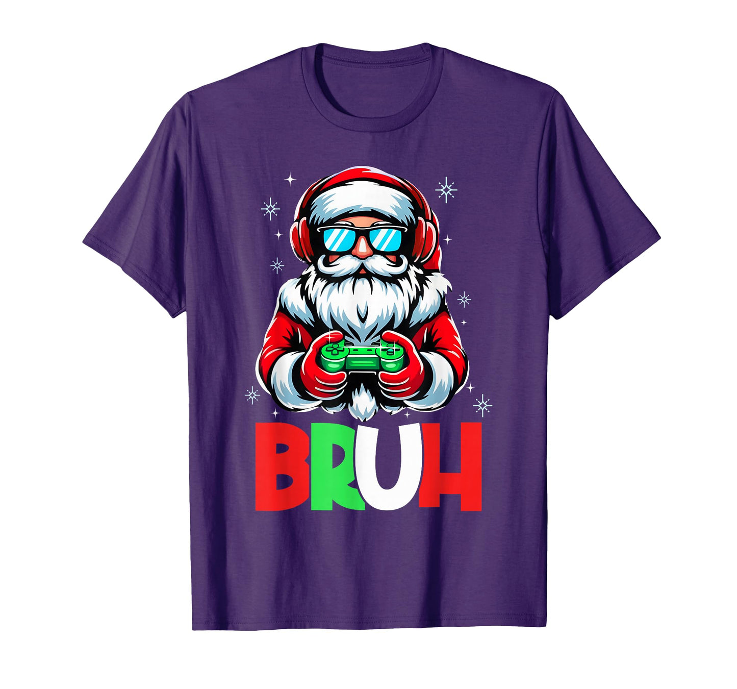 Video Game Santa Xmas Bruh Christmas Gamer Boys Mens Kids T-Shirt