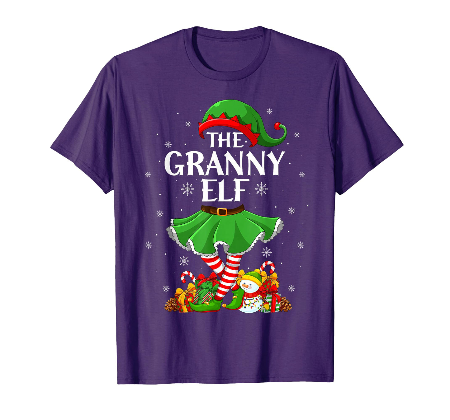 Granny Elf Christmas Family Elf Squad Xmas Girls Women T-Shirt