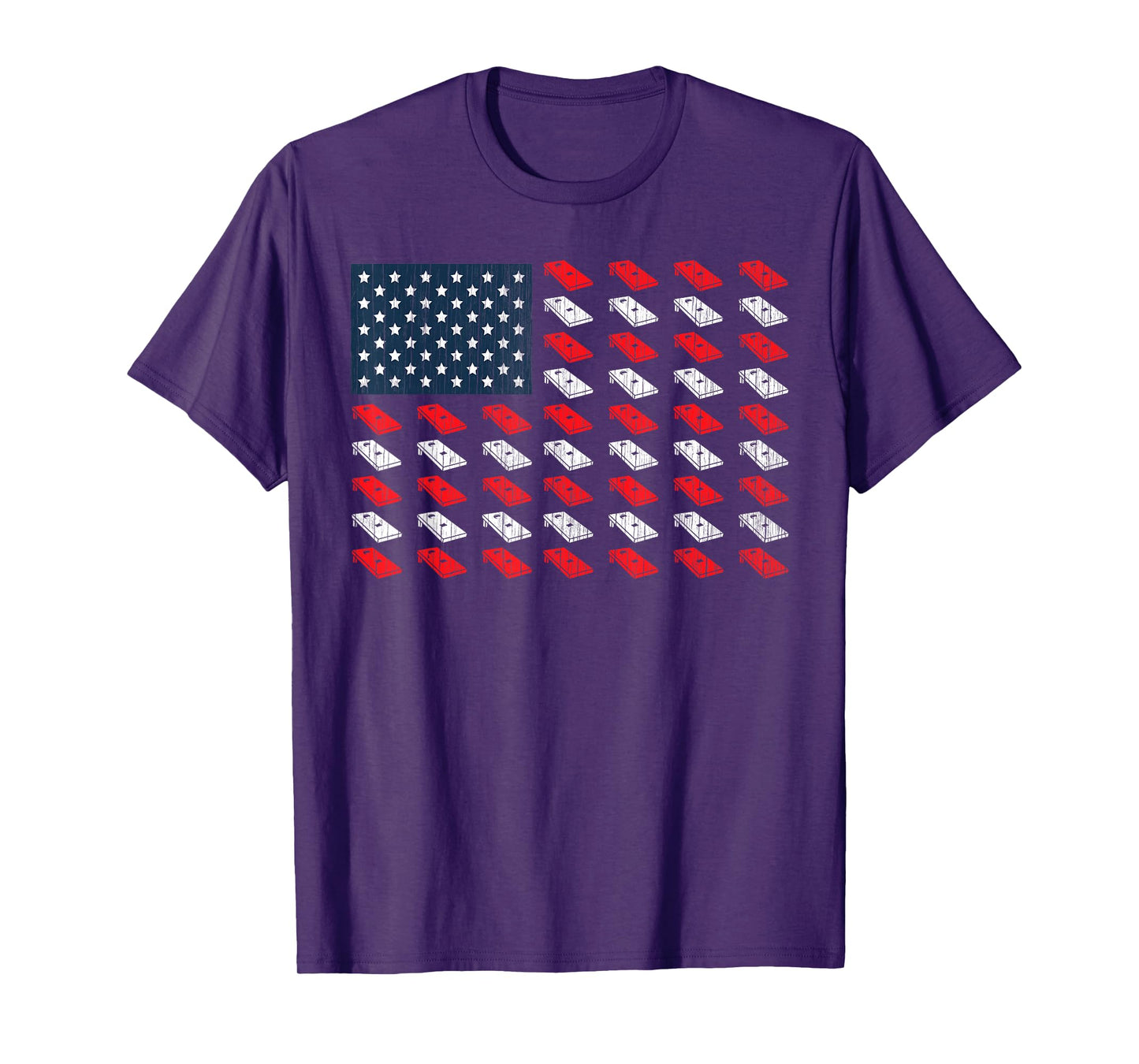 matching cornhole American Flag July 4th Cornhole Men USA T-Shirt