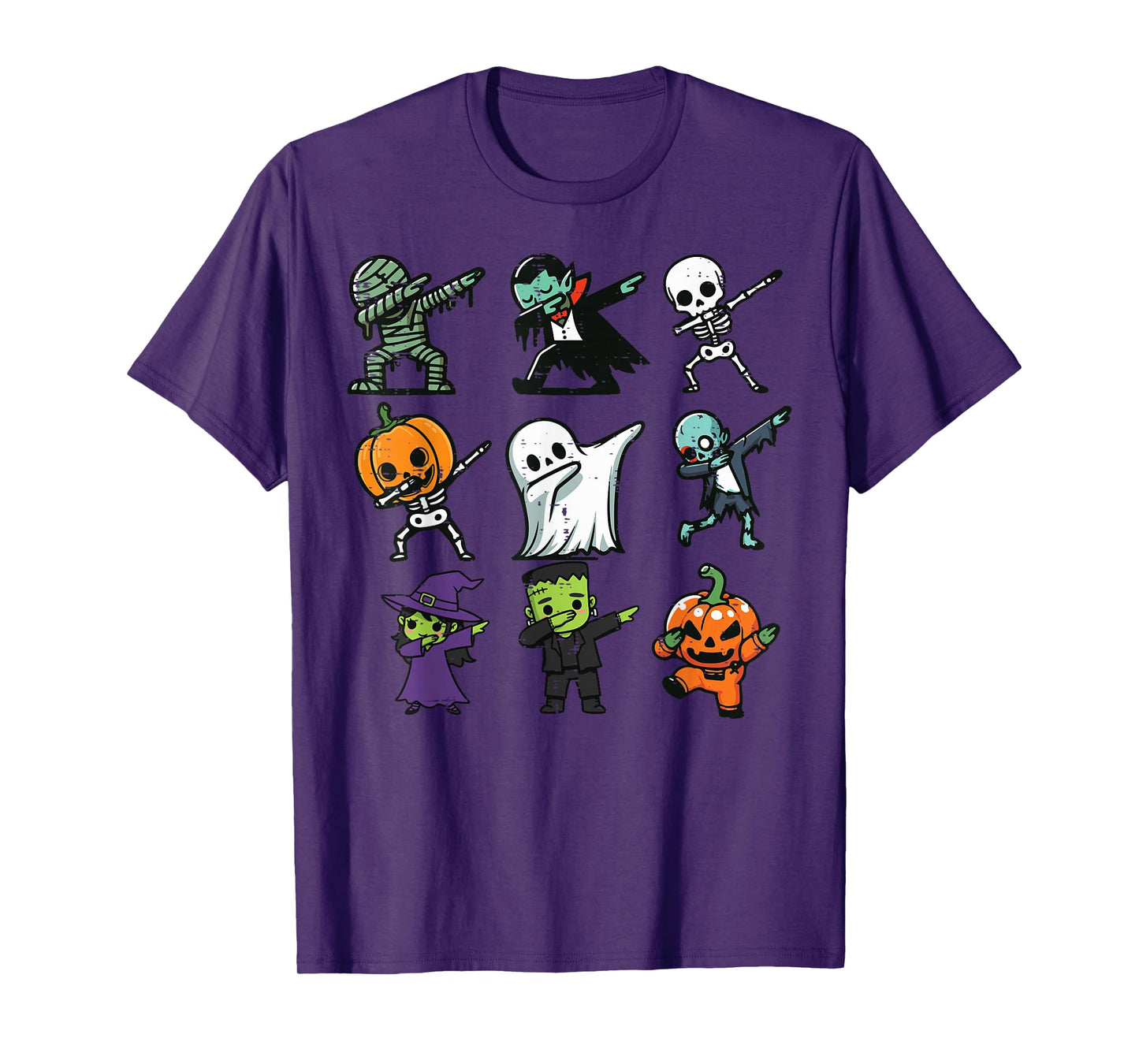 Halloween Ghost Pumpkin Skeleton Dab Costume Boys Girls Kids T-Shirt