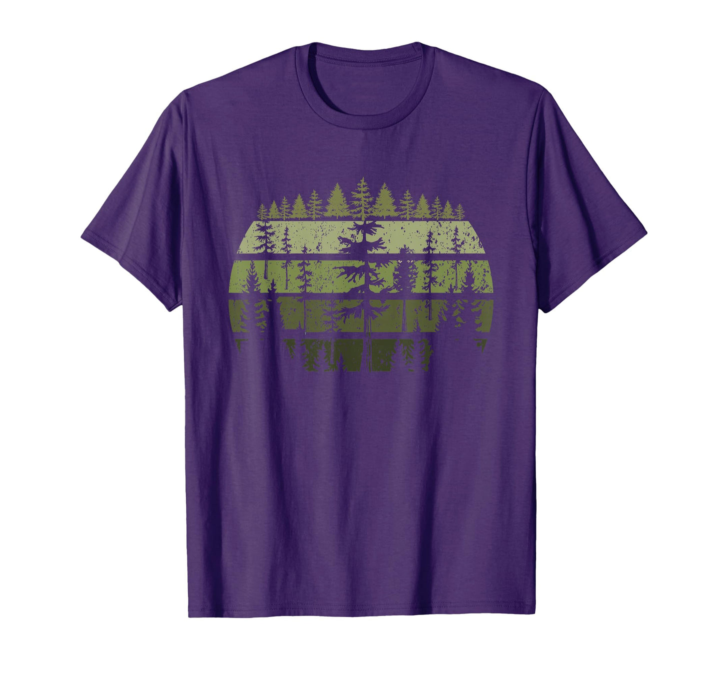 Retro Wildlife Trees Outdoors Nature Forest Vintage T-Shirt