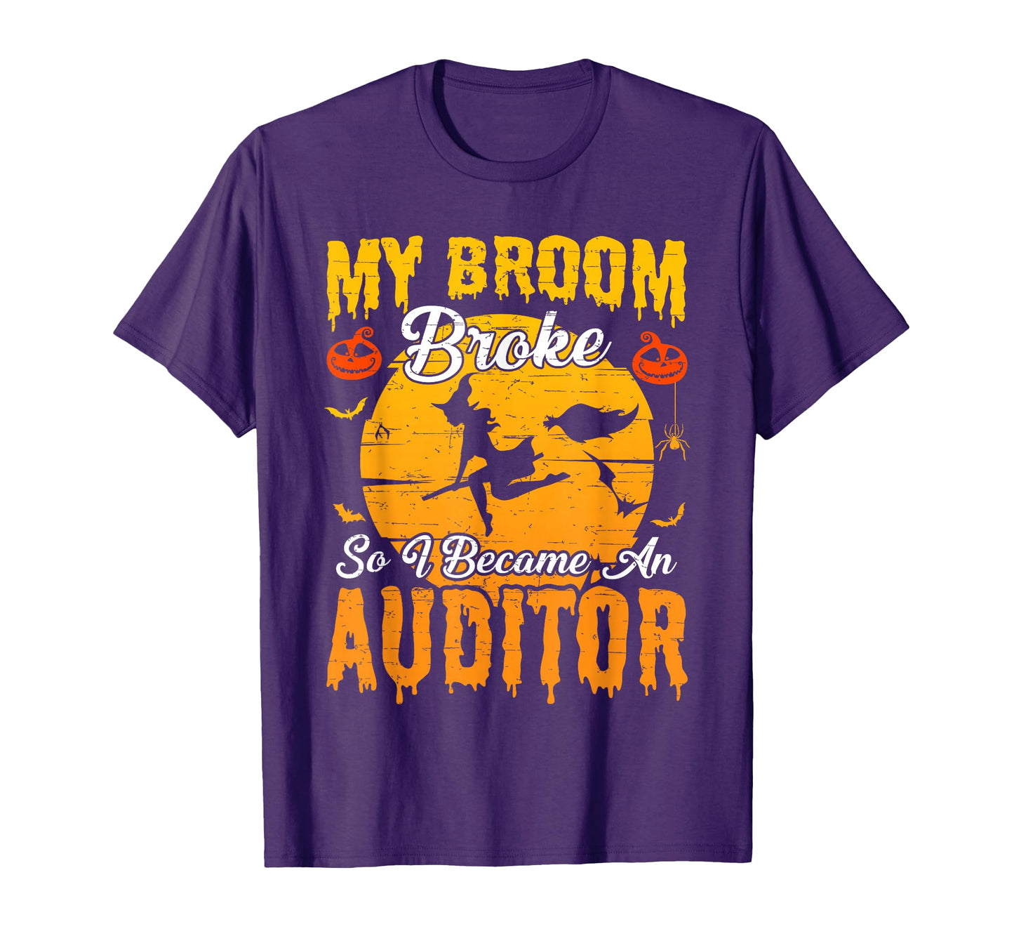 My Broom Broke So I Became Auditor Witch Halloween T-Shirt
