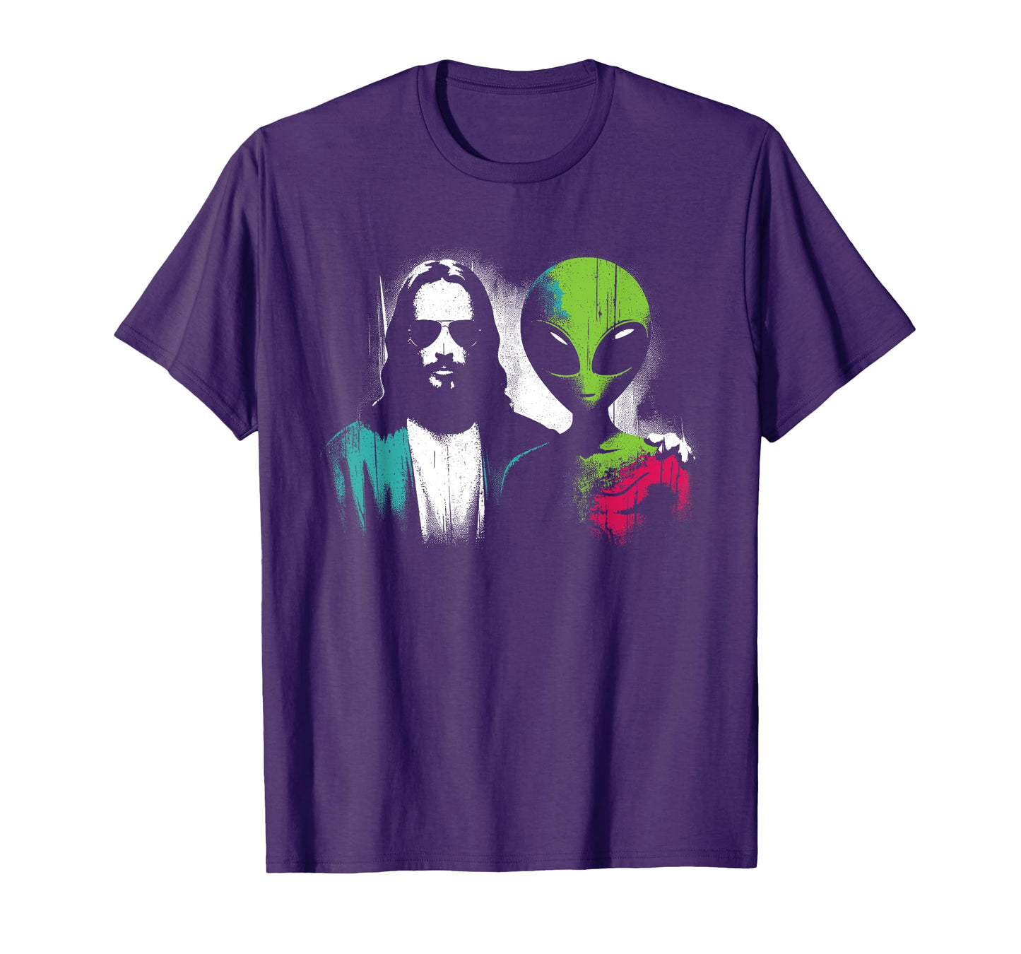 Jesus Alien Friends - Funny Christian Religious Alien UFO T-Shirt