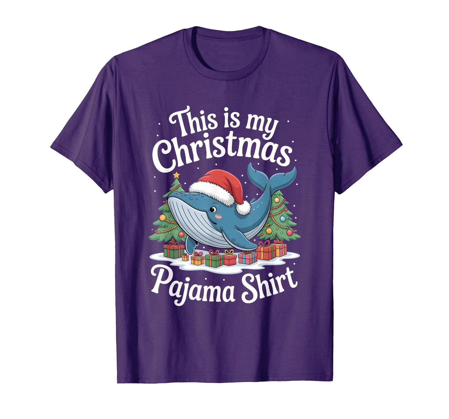 Whale This is My Christmas Pajama T-Shirt