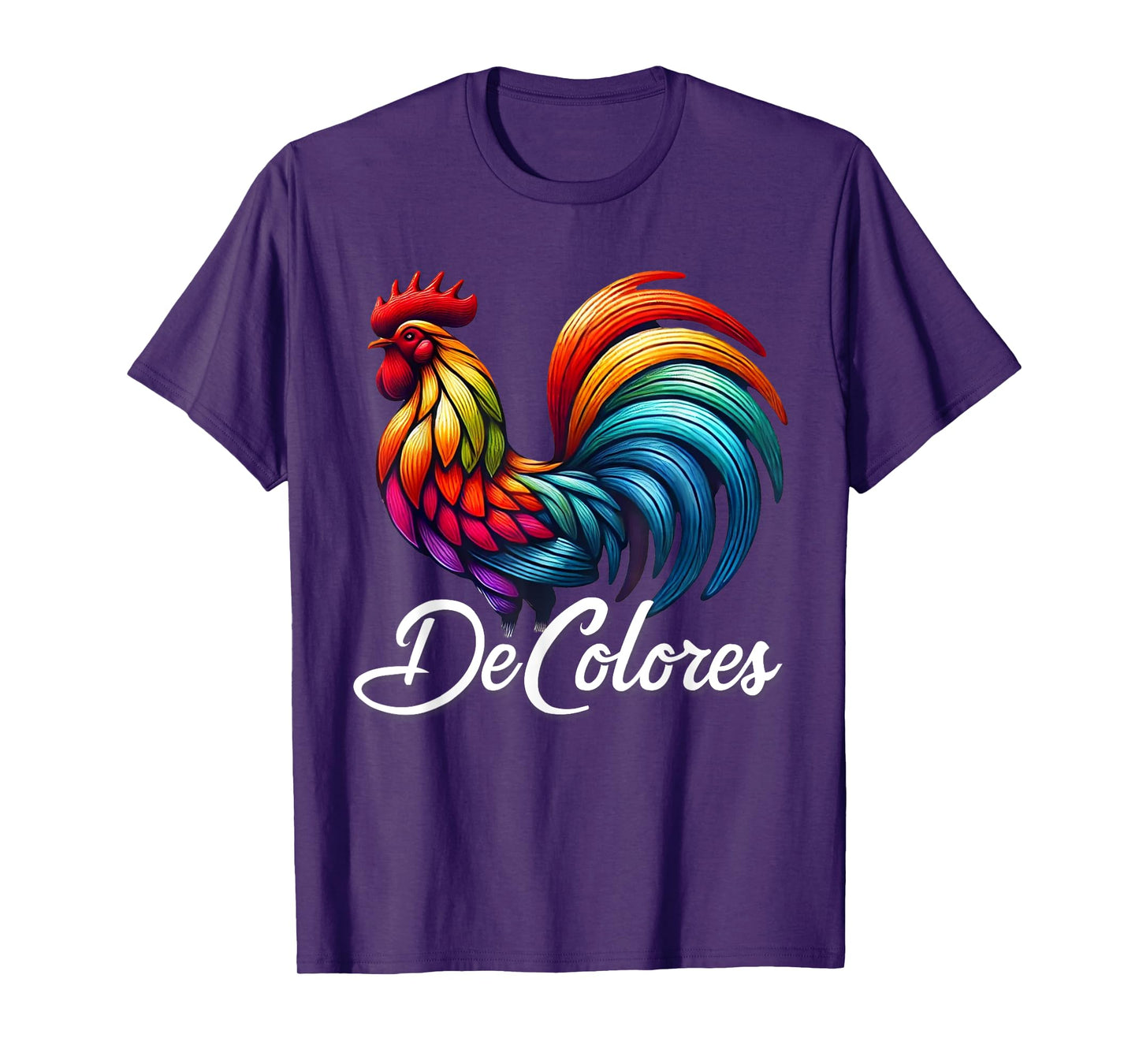 DeColores Cursillo Rainbow Rooster Catholic T-Shirt