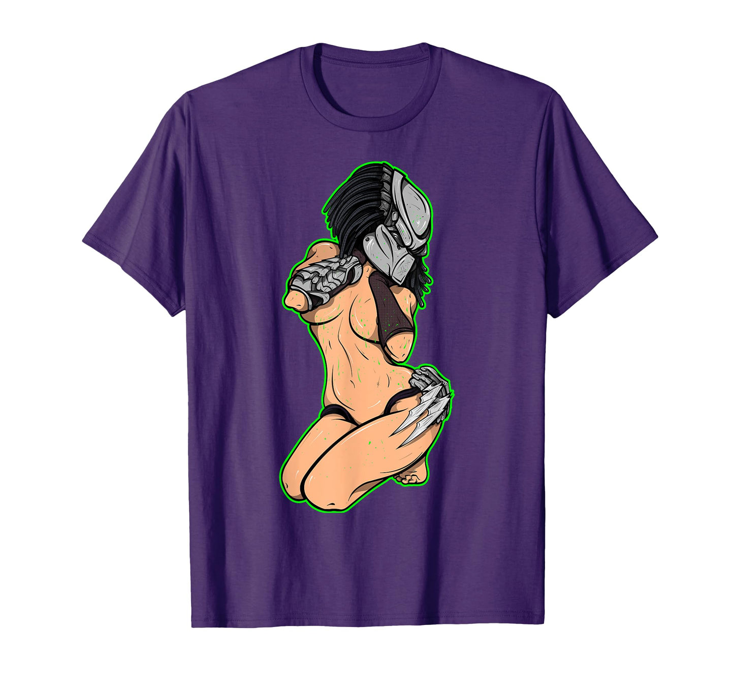 Predator Alien Hunter Pinup Girl T-Shirt
