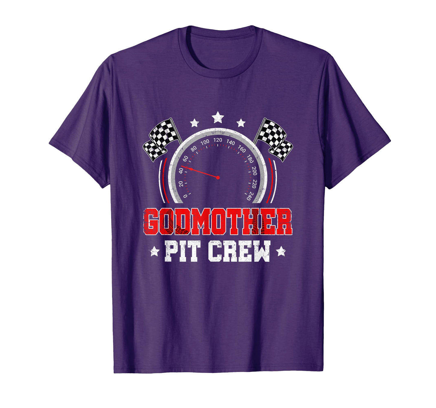 Godmother Pit Crew Race Car Birthday Party Racing Family T-Shirt