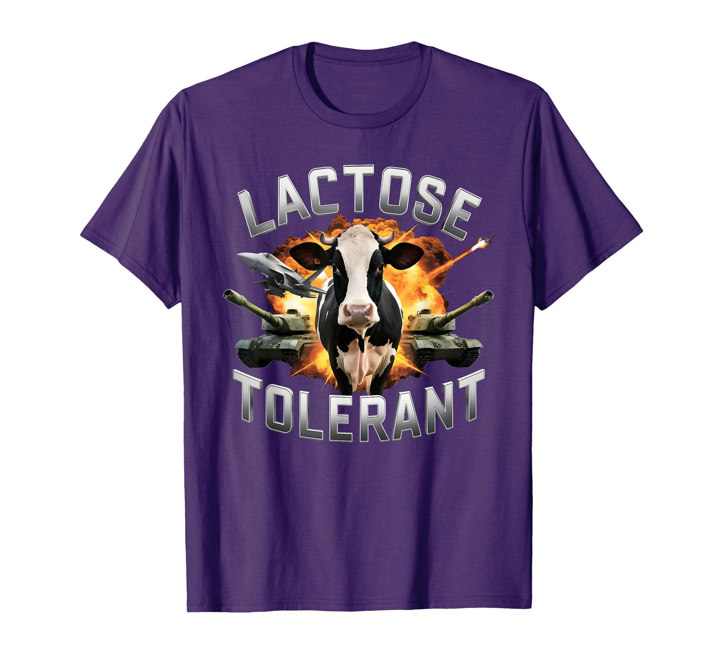 Lactose Tolerant Funny Cow Meme Cheese Diet Gym T-Shirt