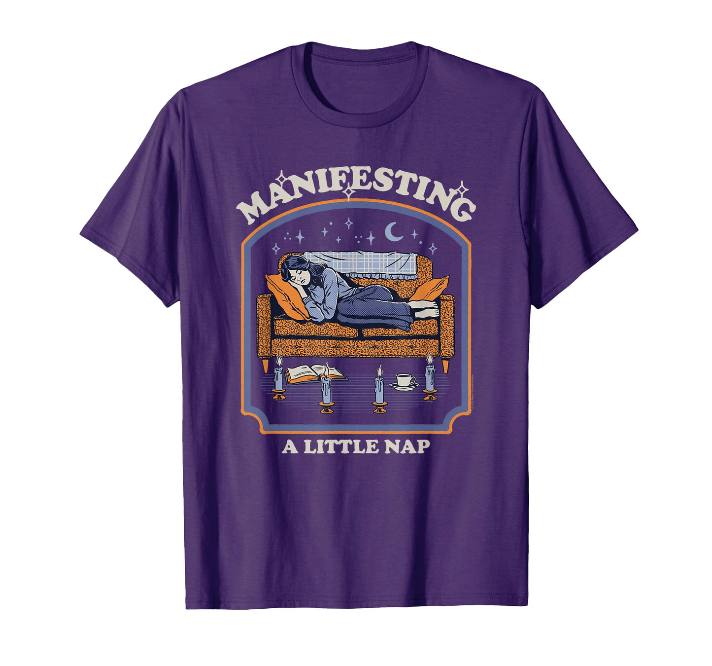 Steven Rhodes Manifesting a Little Nap Funny Retro T-Shirt