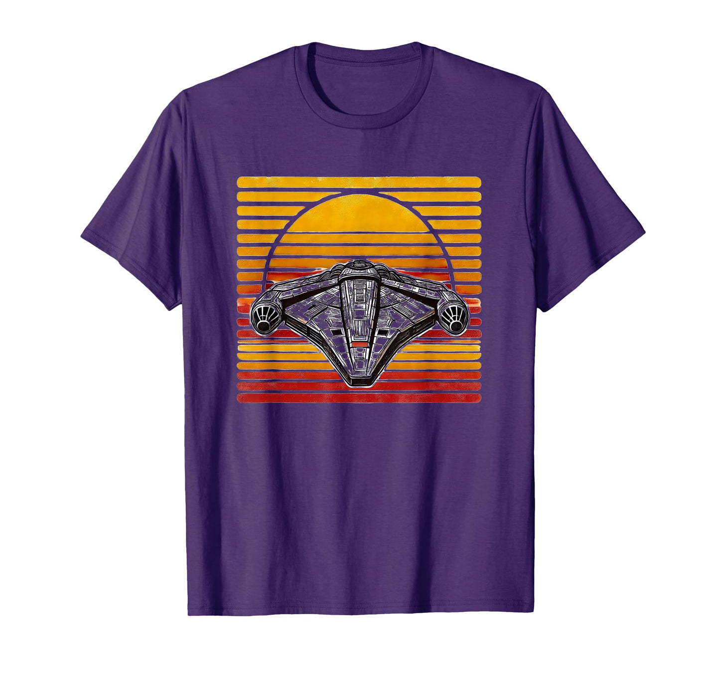 Retro Spaceship Vintage Sunset Sci-Fi T-Shirt