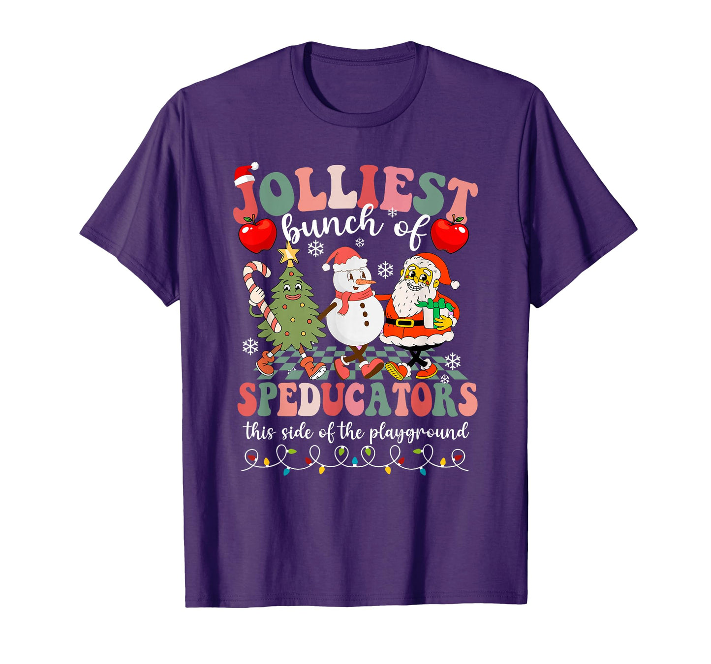 Funny Christmas Jolliest Bunch of Special Education Teachers T-Shirt