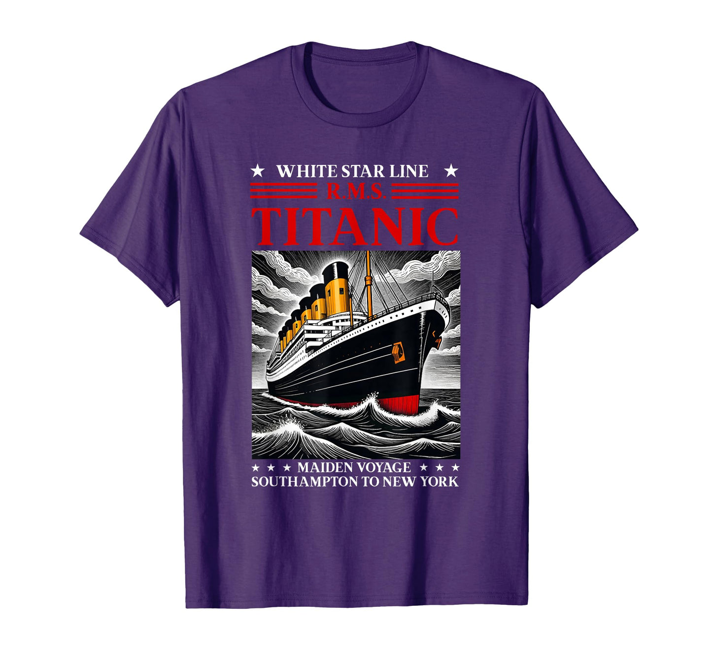 Titanic White Star Line RMS Ship Boat Stuff Boys Kids Men T-Shirt