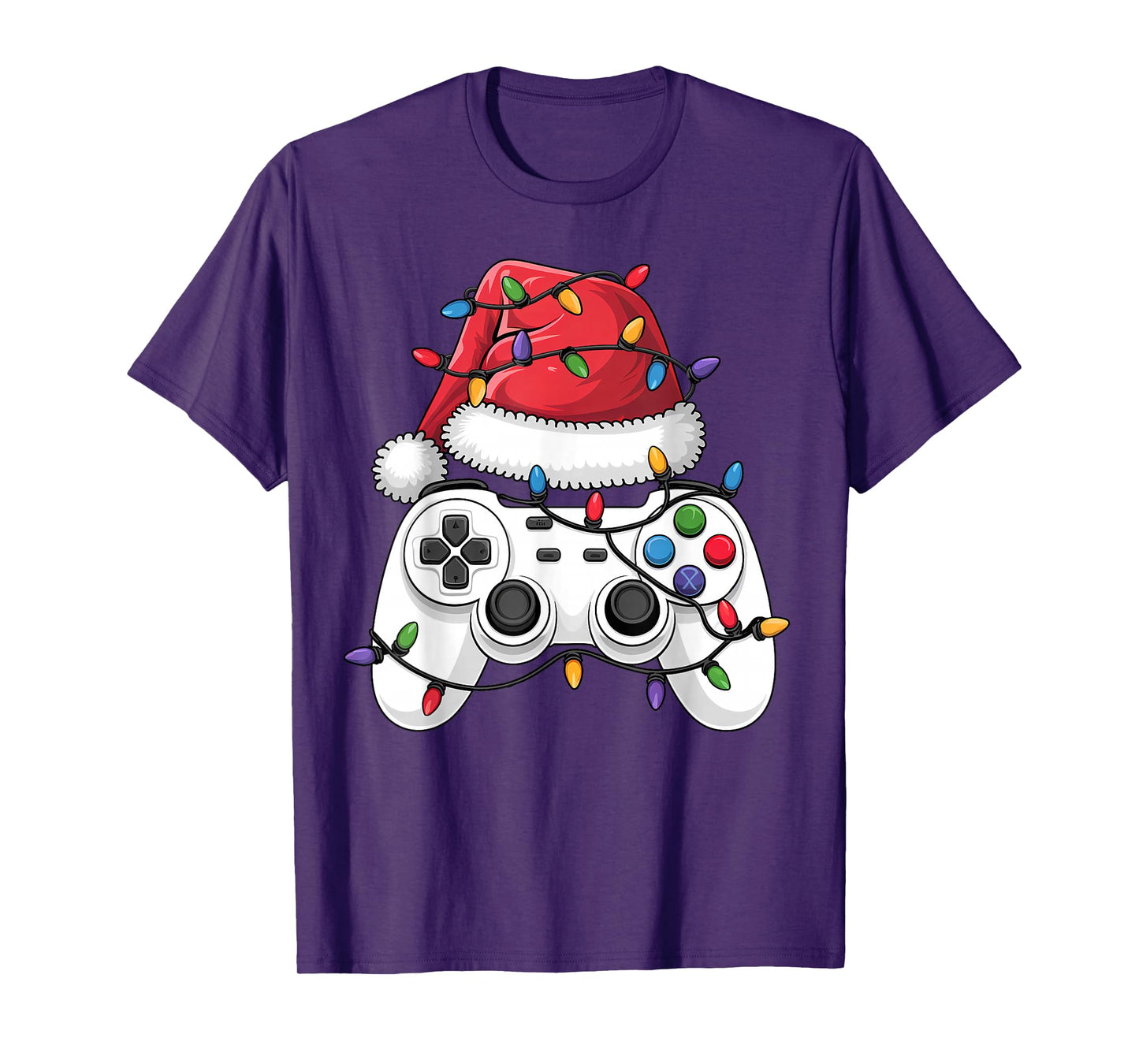 Christmas Video Game Controller Hat Santa Gamer Boy Teen Kid T-Shirt