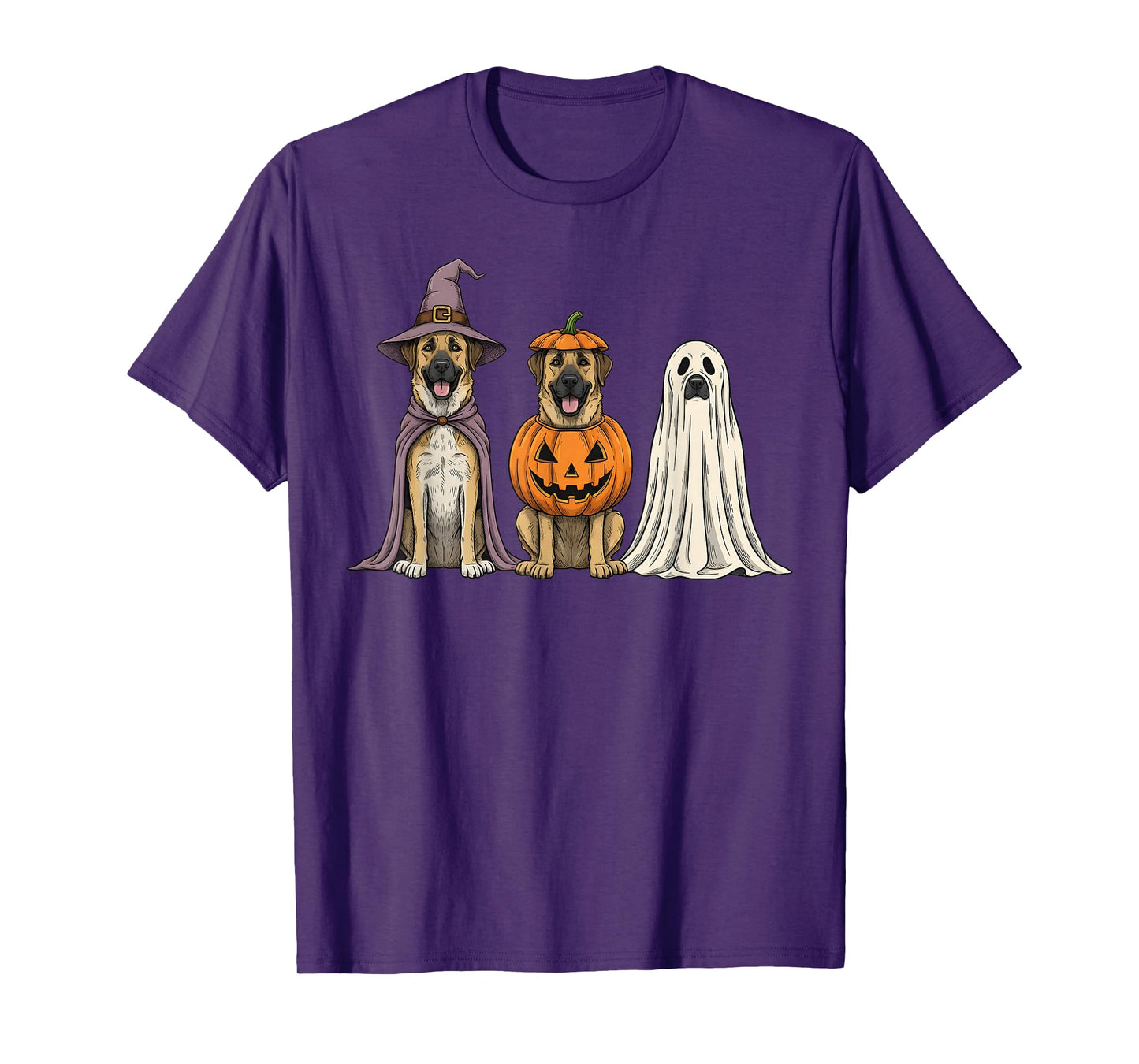 Spooky Ghost Anatolian Shepherd Pumpkin Halloween Dog Lover T-Shirt