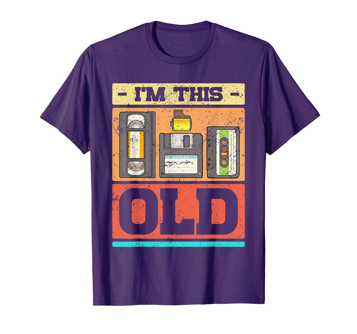 I'm This Old Funny Retro VHS Floppy Cassette Design T-Shirt