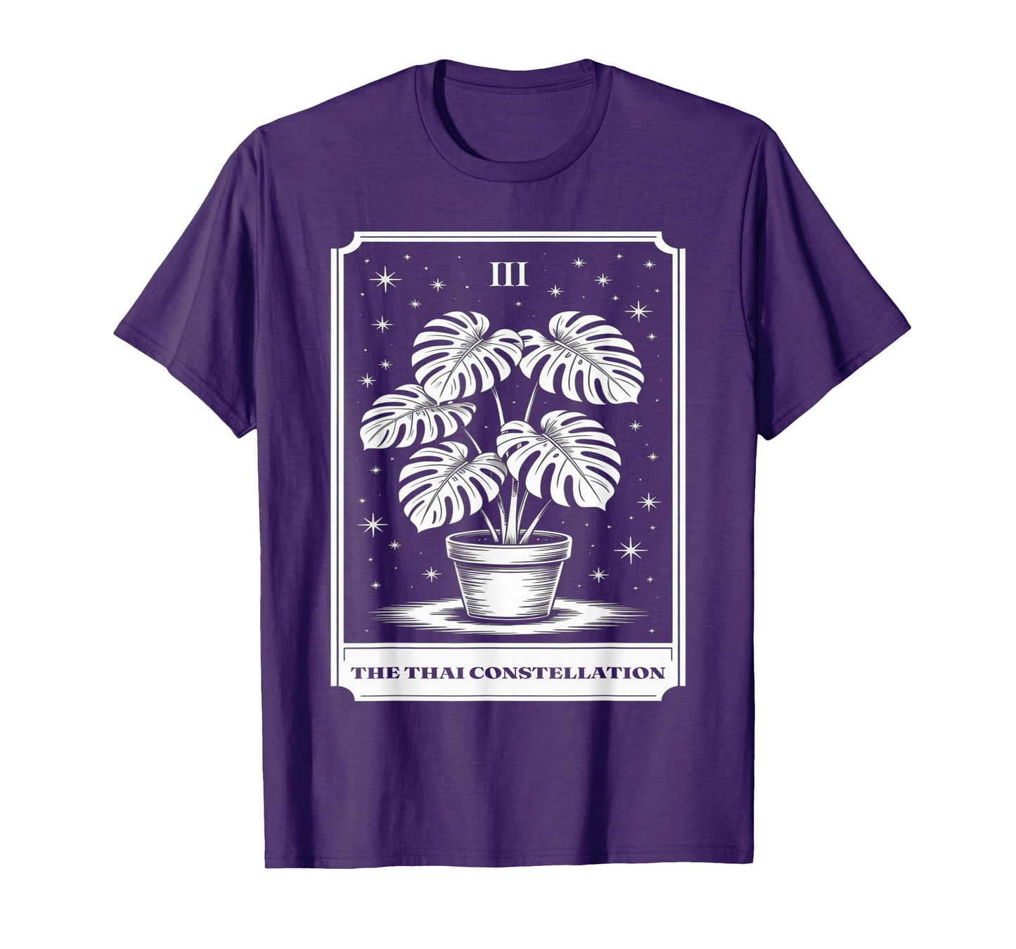 Thai Constellation Monstera Tarot Card Plant Lover T-Shirt