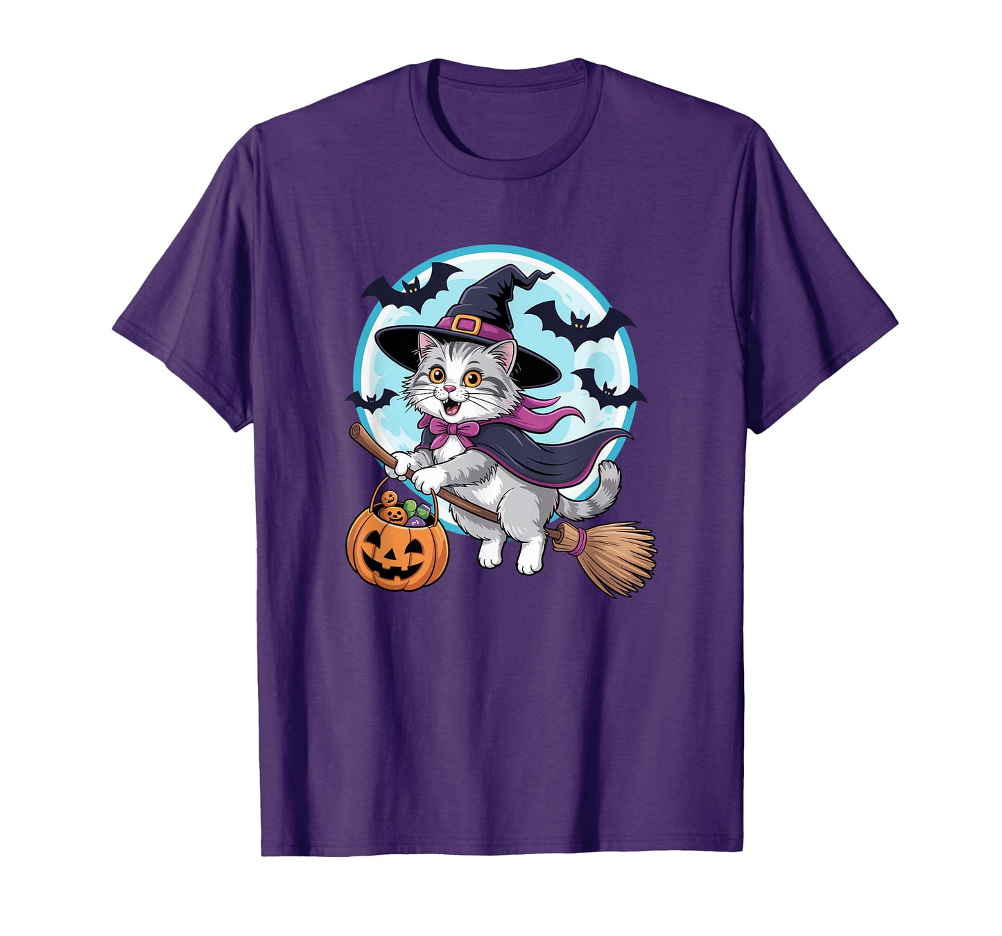 Halloween Witch Ragdoll Moon T-Shirt