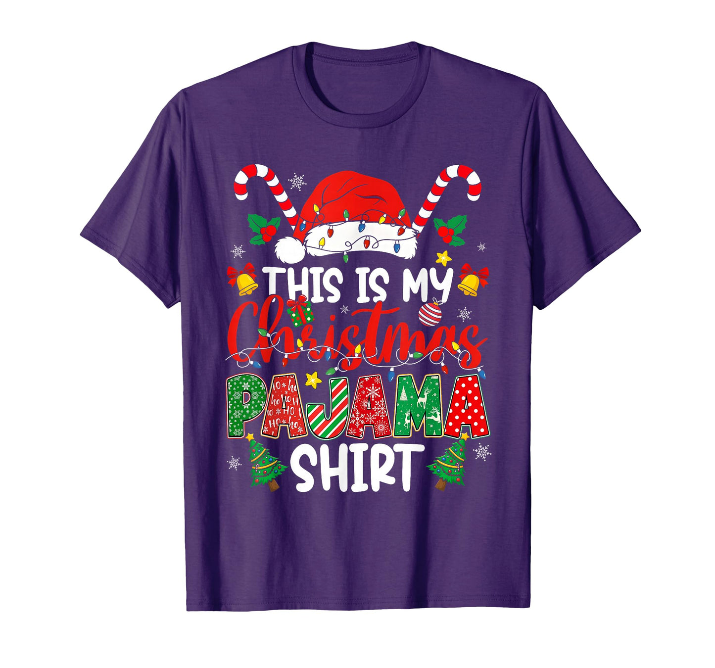This is My Christmas Pajama Shirt Funny Xmas PJs Men Women T-Shirt