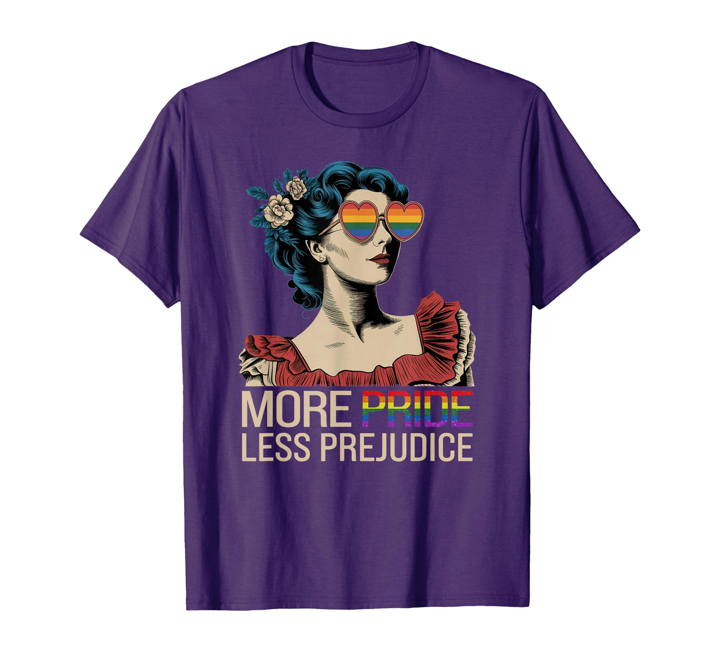 More Pride Less Prejudice Pride Month LGBTQ T-Shirt