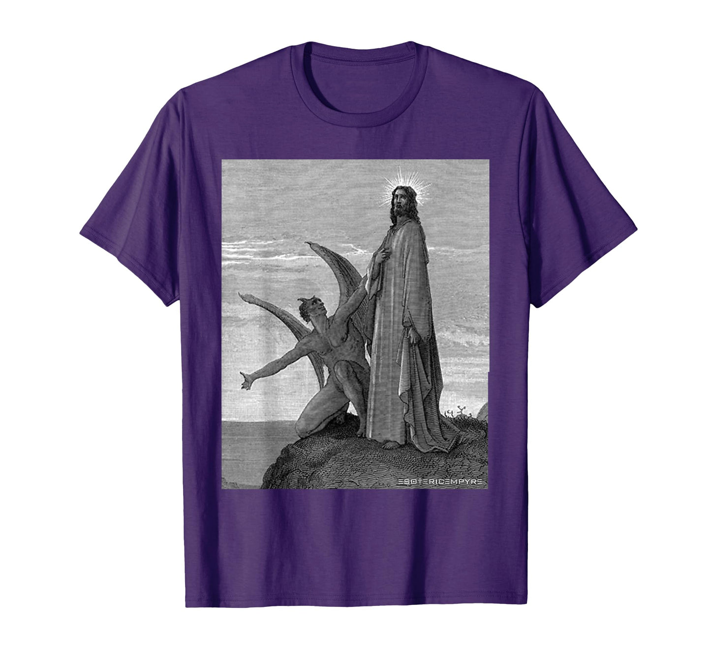 Jesus Christ Temptation of Satan Wilderness by Gustave Dore T-Shirt