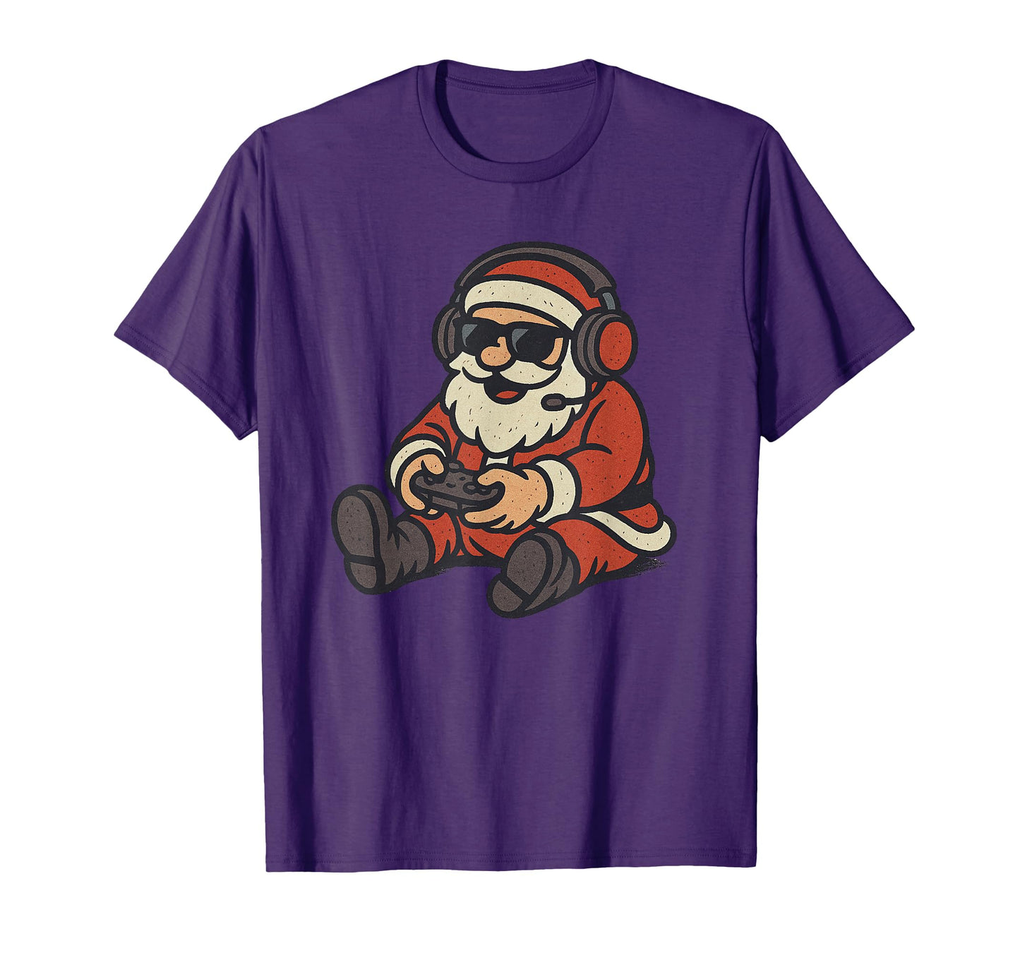 Santa Gaming Christmas Vintage Funny Gamer Xmas T-Shirt