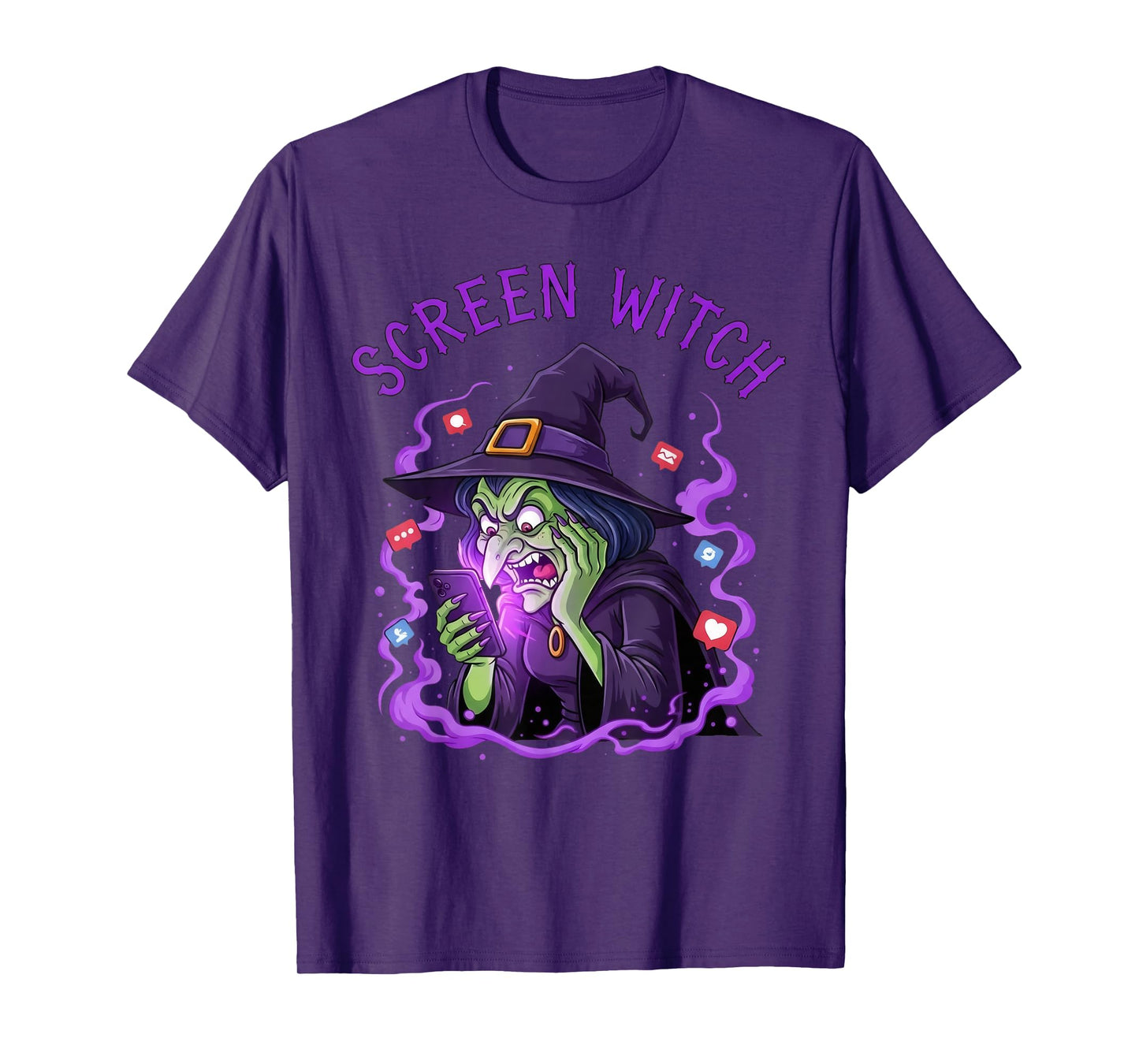 Screen Witch Funny Halloween Digital Social Media Humor T-Shirt