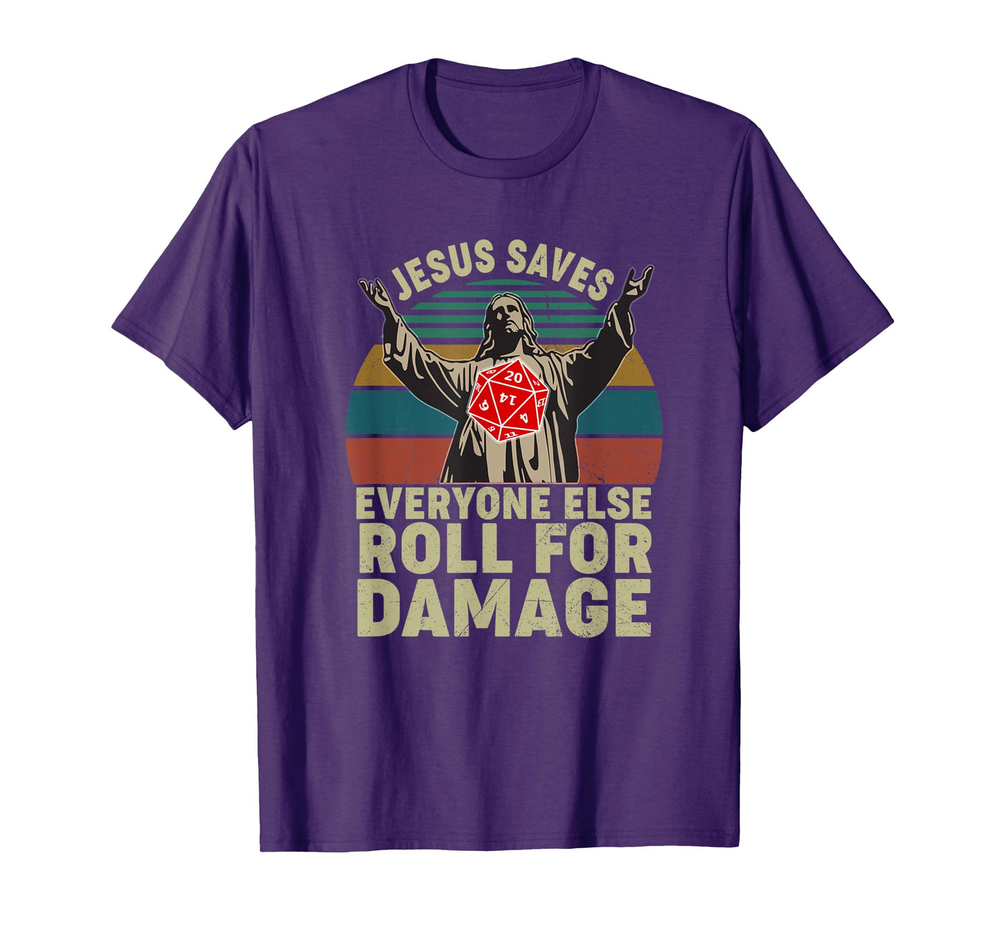 Vintage Jesus Saves Everyone Else Roll For Damage T-Shirt