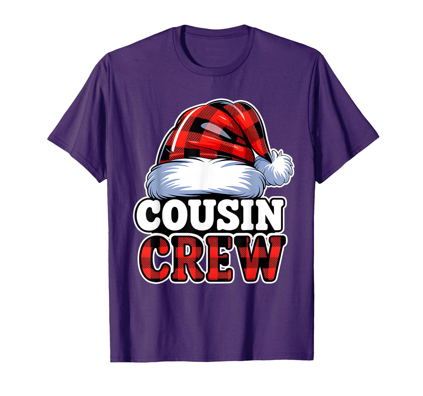Christmas Cousin Crew Buffalo Red Plaid Pajamas Family Xmas T-Shirt