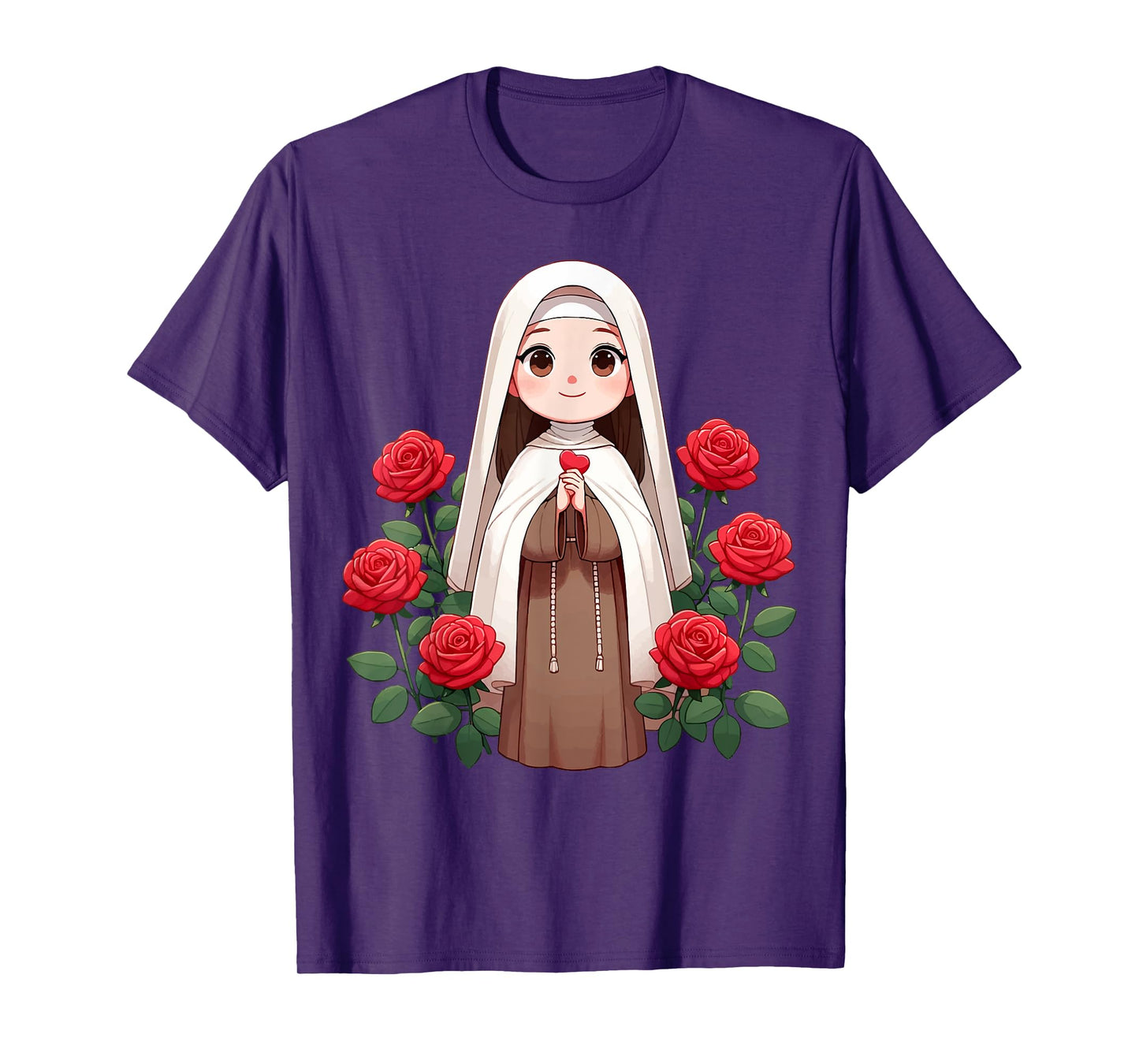 St Therese of Lisieux Kids Little Flower Rose Catholic Saint T-Shirt