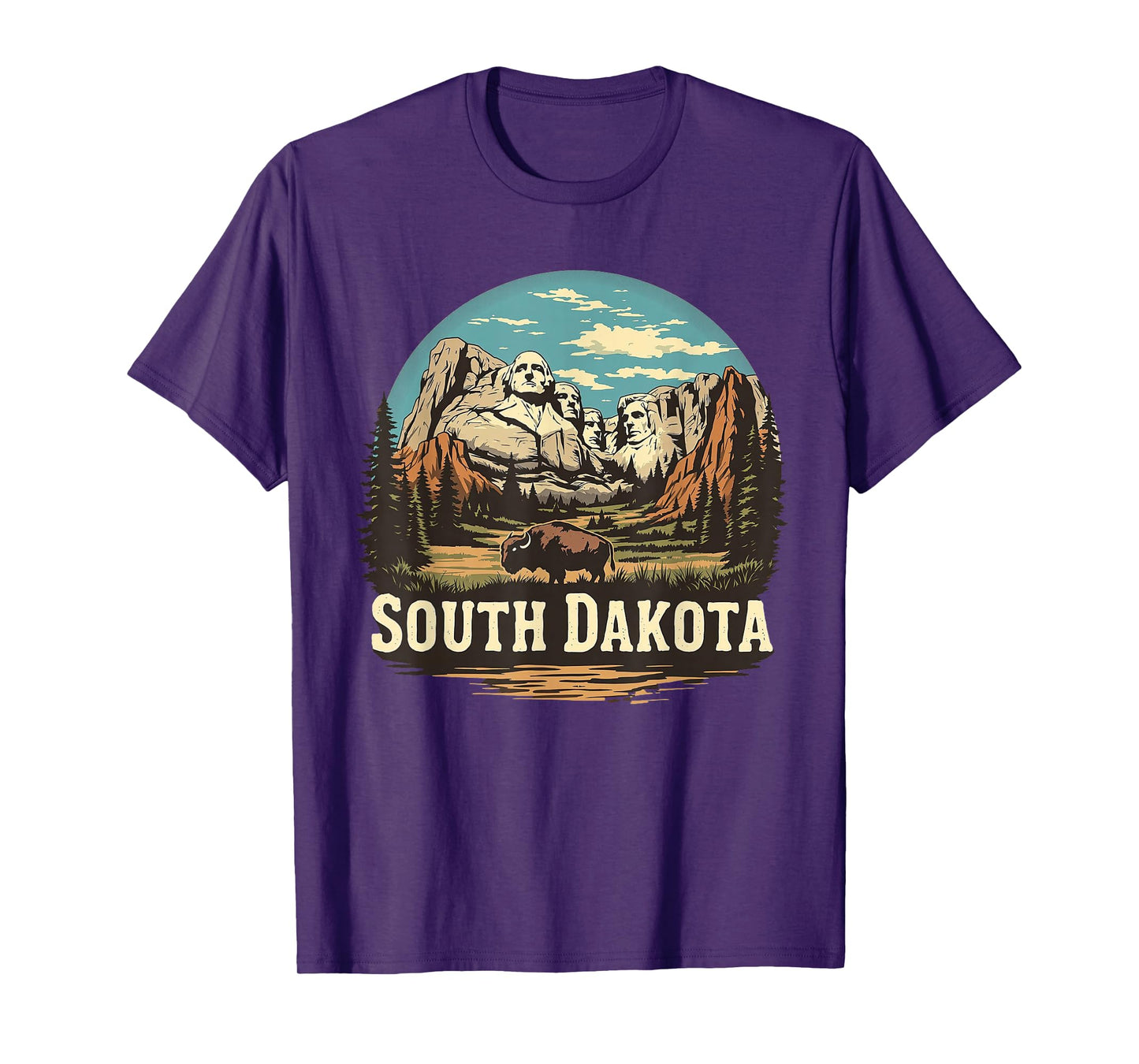 Vintage South Dakota Landscape Mount Rushmore T-Shirt