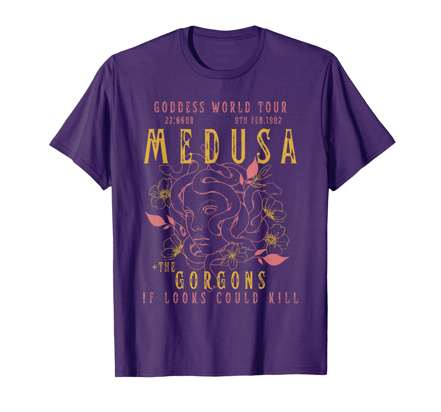 The Female Gaze Medusa Distressed Band | Goddess World Tour T-Shirt
