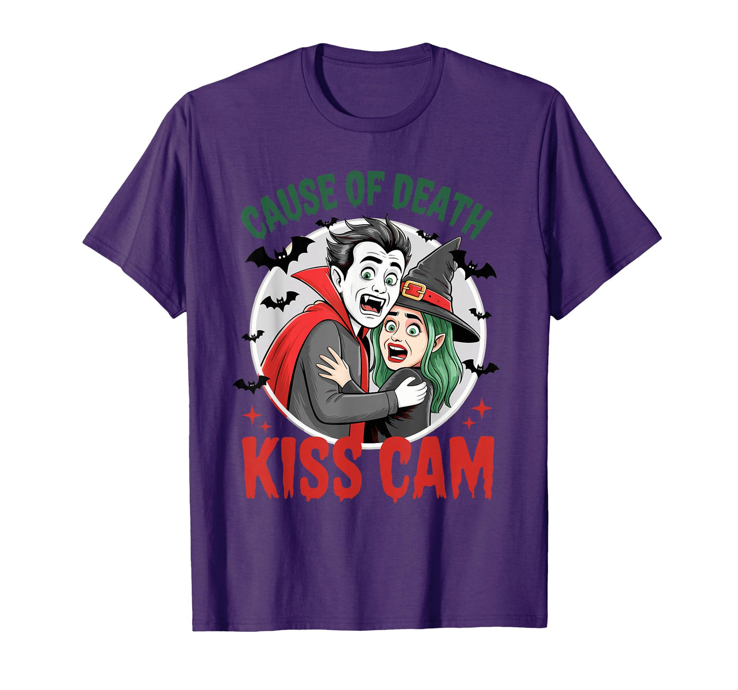 Cause of Death Vampire Hug kiss cam Halloween T-Shirt