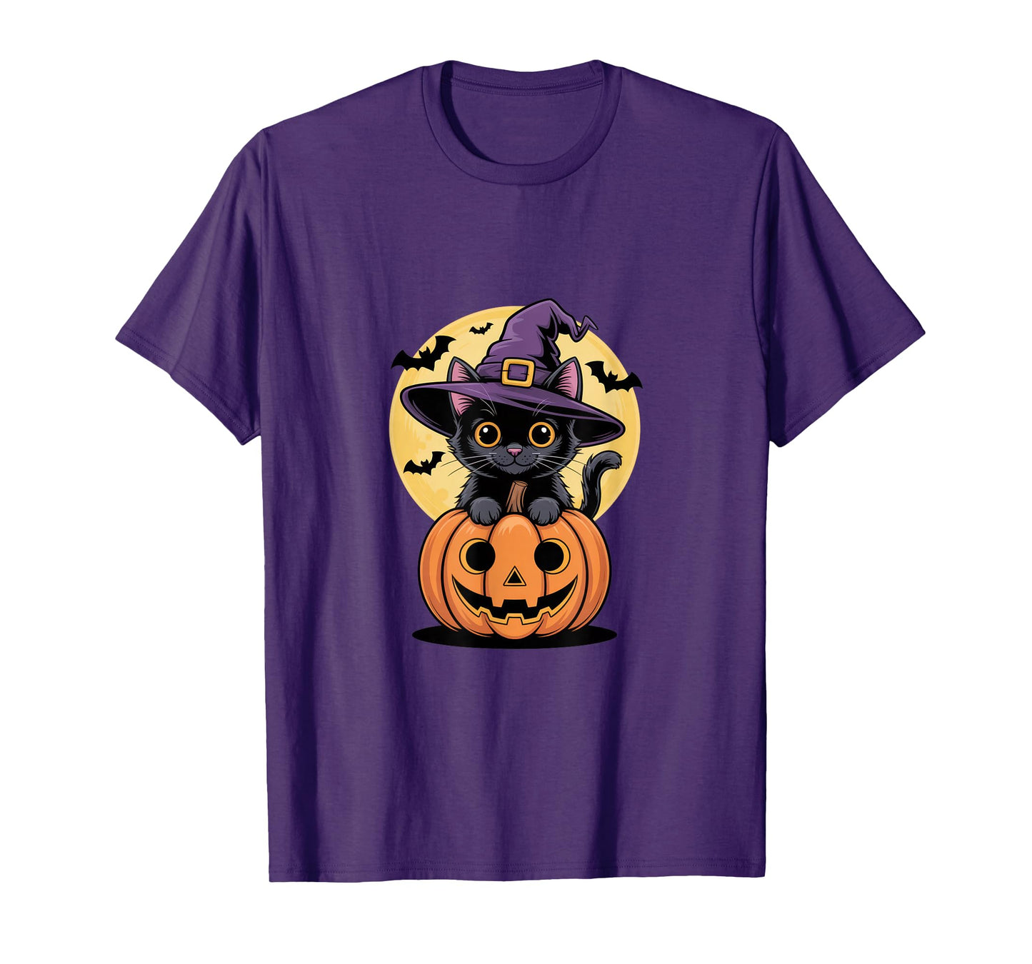 Witch Cat Halloween Lovers Cute Cat Vibes Perfect for Fall T-Shirt