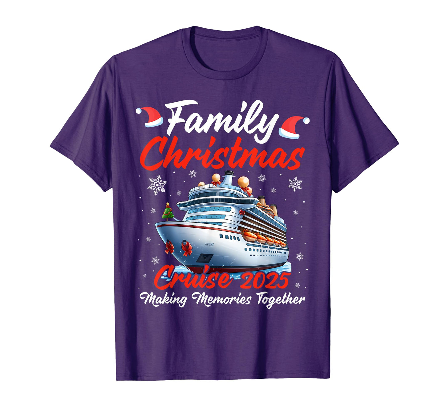 Family Christmas Cruise 2025 Making Memories Reunion Trip T-Shirt