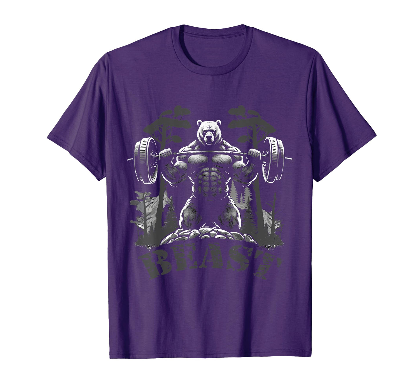 Gym Bodybuilding / Fitness Workout Beast Bear with Dumbbell T-Shirt