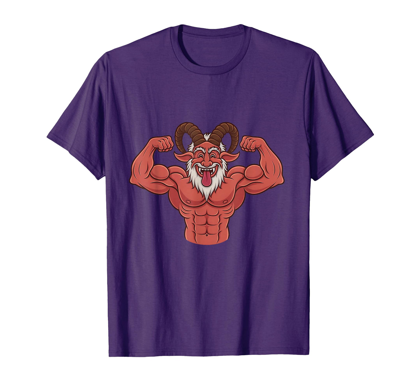 Evil Krampus Dark Santa Christmas Fitness Bodybuilding Xmas T-Shirt