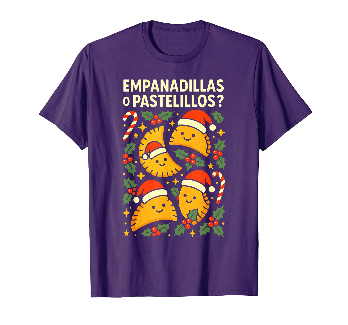 Empanadillas o Pastelillos Puerto Rico Christmas Design T-Shirt